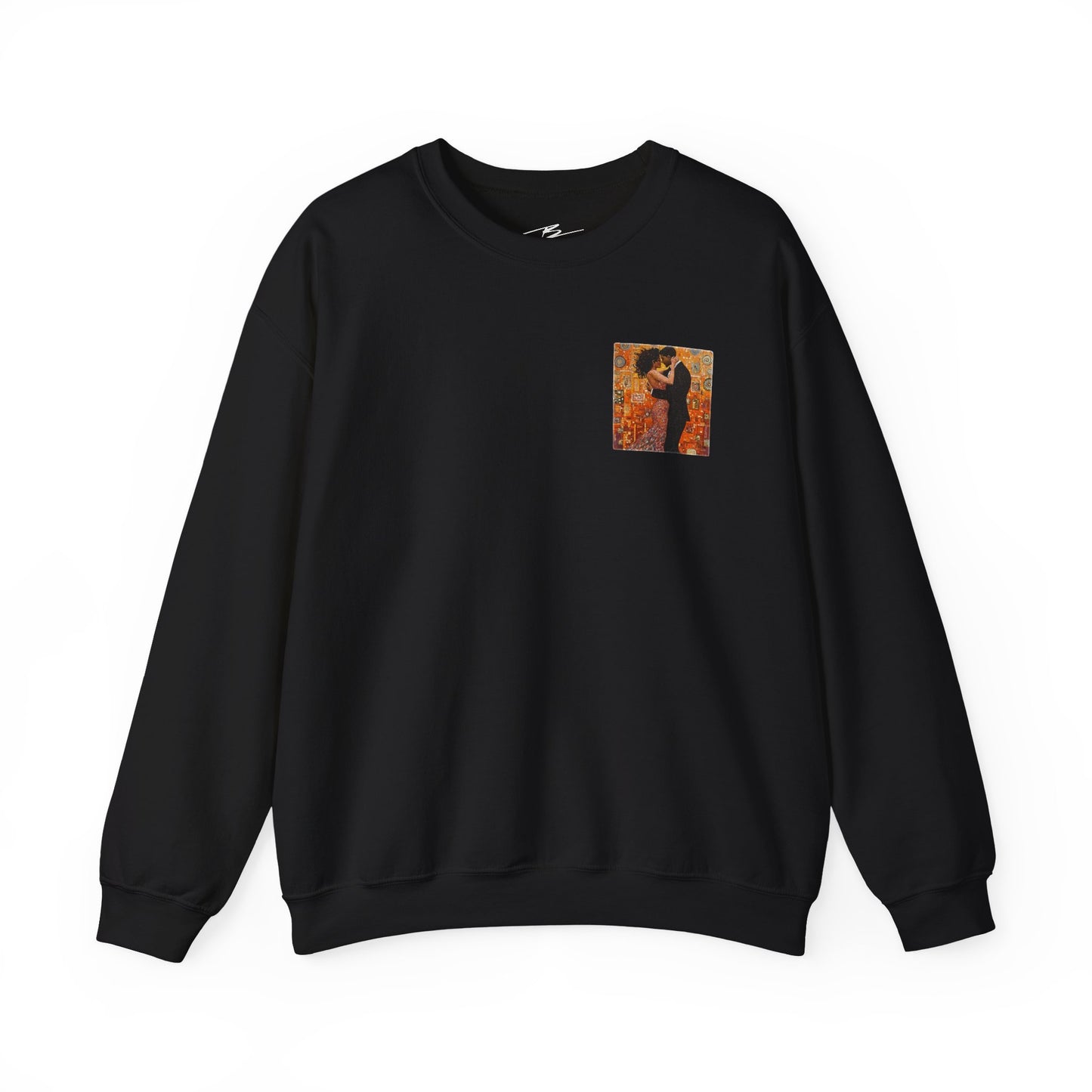Amber Embrace Art Sweatshirt | Klimt Inspired Latin Dance | Salsa Bachata | Unisex Crewneck | Dance Practice Wear | BailaFashion Streewear