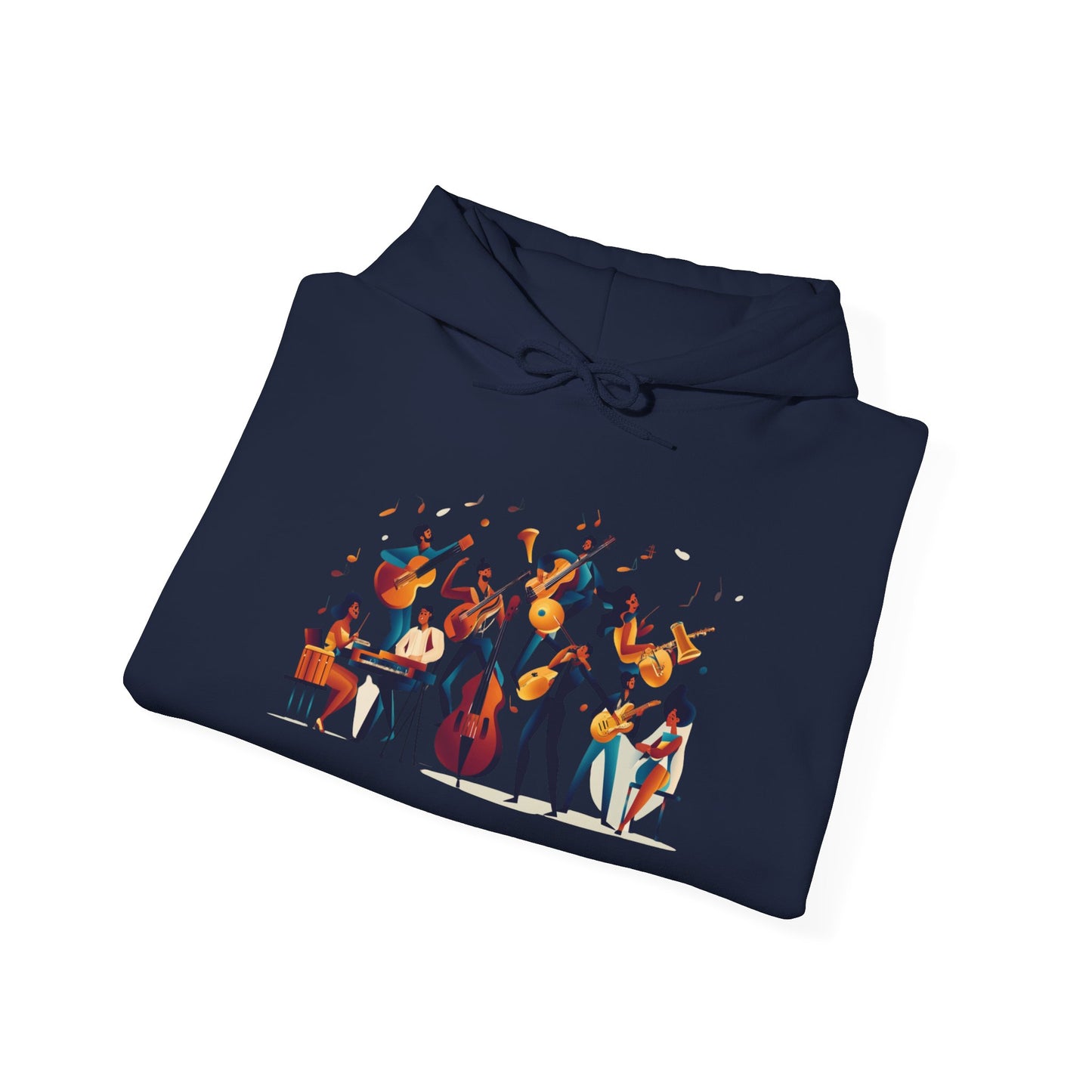 Salsa Orchestra Band Hoodie | Modern Music Art | Latin Jazz Illustration | Musician Dancer Gift | BailaFashion Comfy Casual Couple Wear