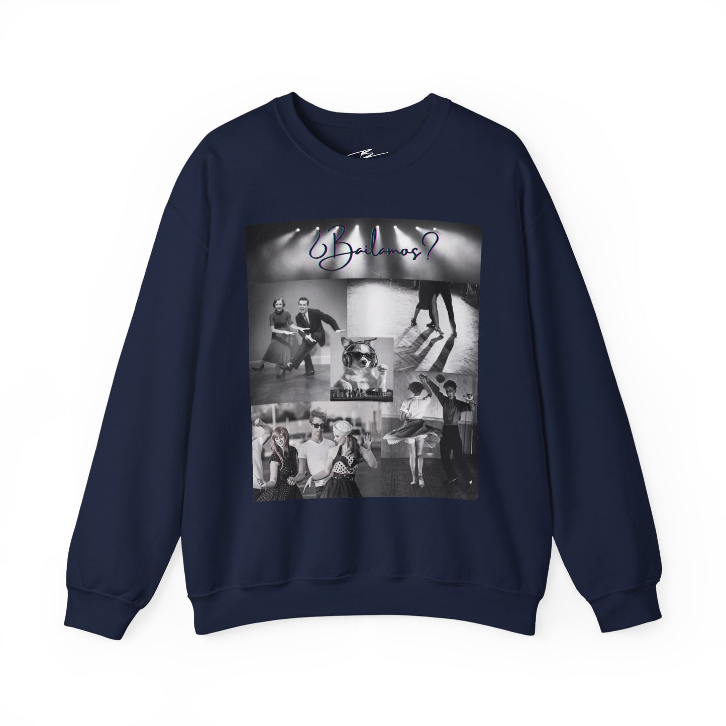 Bailamos Dance Collage Sweatshirt | Vintage Latin Dance Scenes | DJ Dog Salsa Bachata Gift | Dance Class Wear | BailaFashion Practice Wear