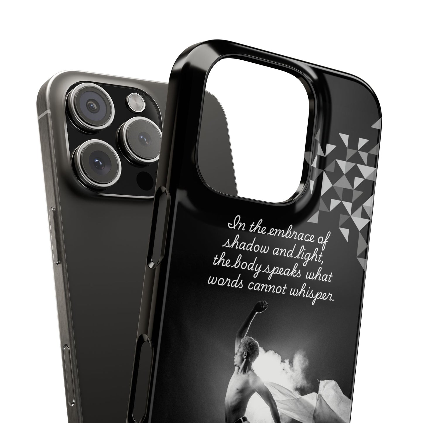 Whispered Motion iPhone Case | Shadow & Light Dance Art | Poetic Movement Design | Dance Lifestyle | BailaFashion