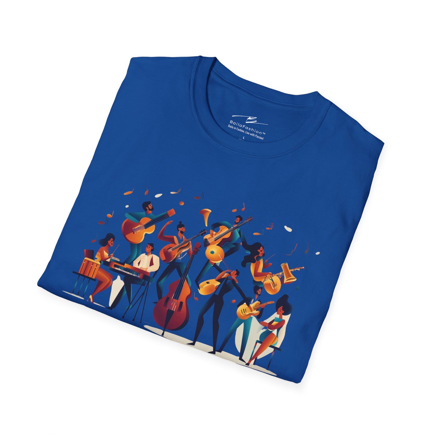 Salsa Orchestra T-Shirt | Latin Band Illustration | Musician Dance Art | Unisex Vibrant Music Tee | Studio Practice Wear | Dance Lifestyle