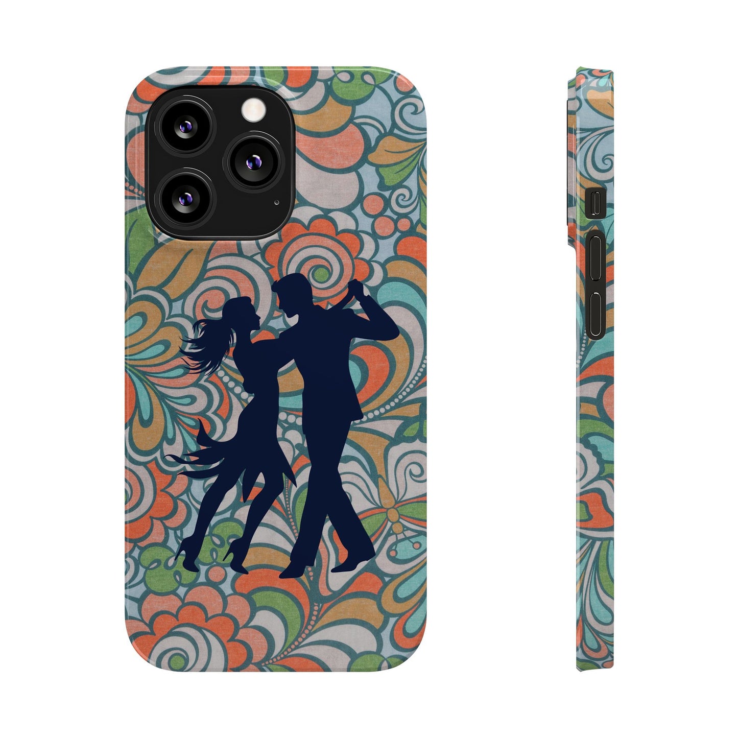Retro Paisley iPhone Case | Latin Dance Couple | Vintage Salsa Art | Floral Dance Design | BailaFashion Dance Lifestyle