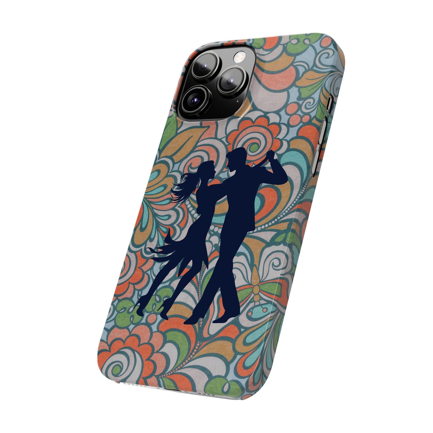 Retro Paisley iPhone Case | Latin Dance Couple | Vintage Salsa Art | Floral Dance Design | BailaFashion Dance Lifestyle