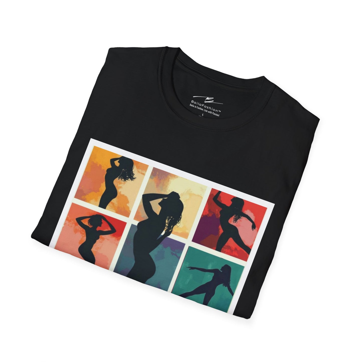 Dance Silhouette Grid T-Shirt | Colorful Dancer Collage Tee | Modern Dance Art | Contemporary Ballet Jazz Hip-Hop | Vibrant Dance Shirt