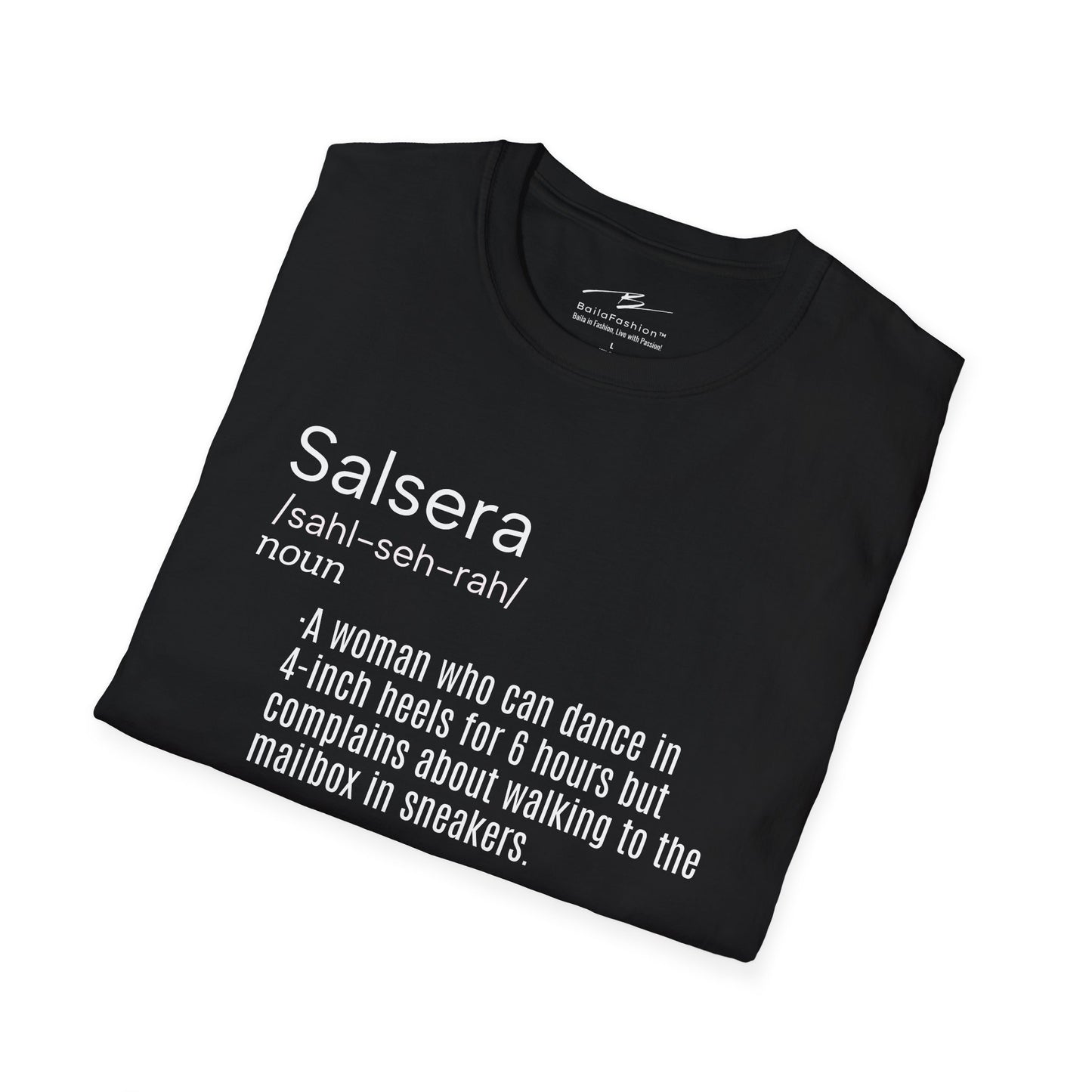 SALSERA Definition T-Shirt | Funny Salsa Dance Tee | High Heels vs Sneakers | Latin Dancing Humor | Women's Dancer Gift | Studio Daily Wear