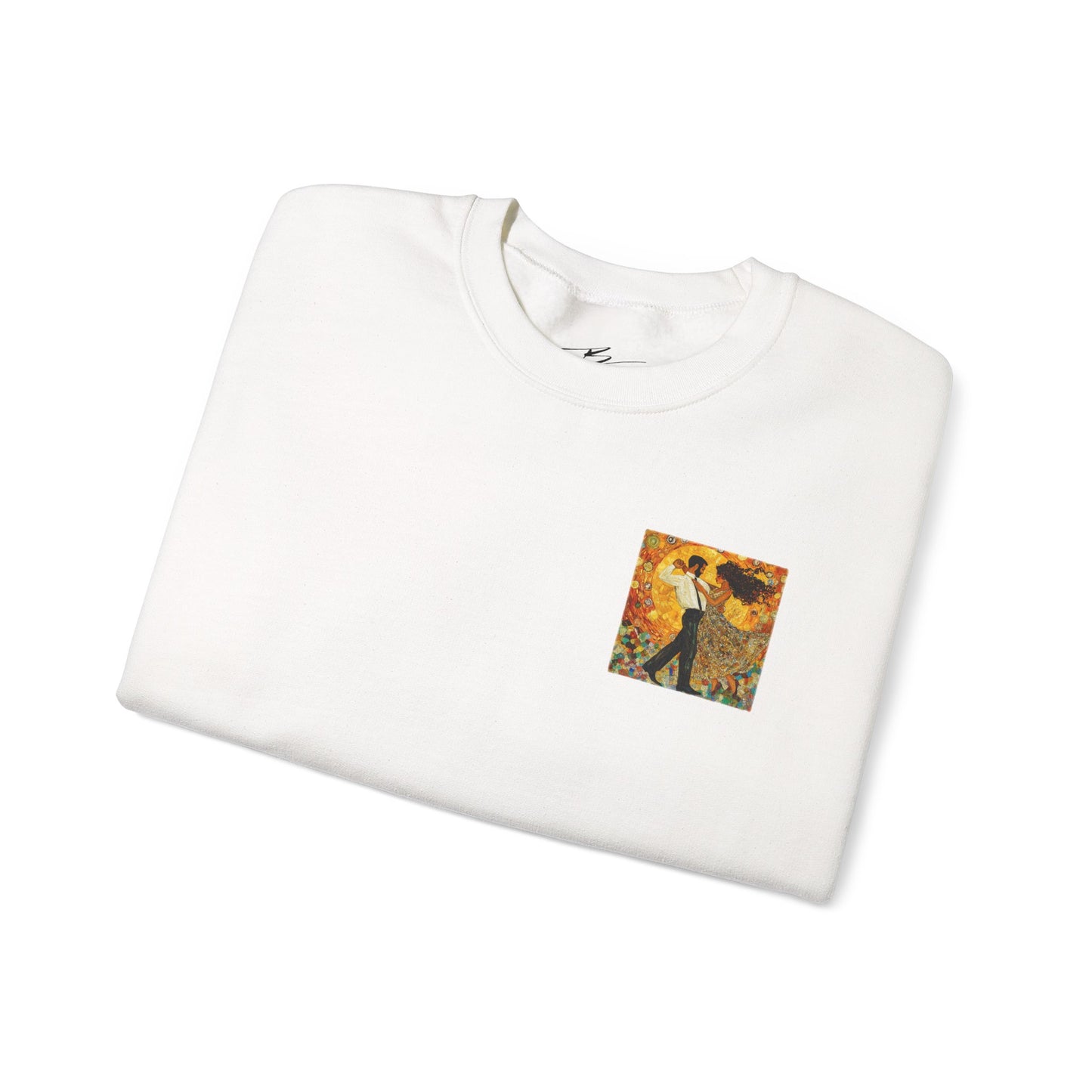 Golden Rhythm Pocket Print Sweatshirt | Latin Dance Art | Salsa Bachata Couple | Dance Lifestyle Streetwear | BailaFashion Couple Sweater