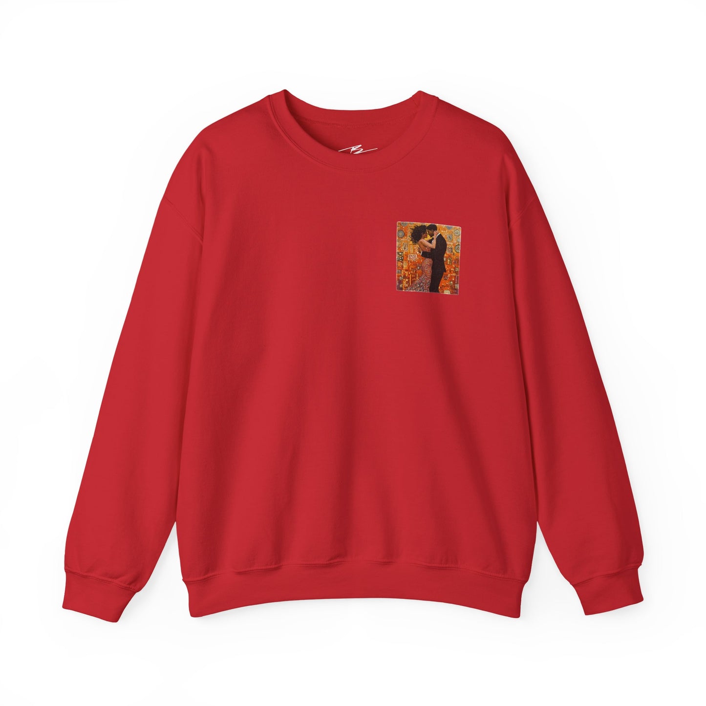 Amber Embrace Art Sweatshirt | Klimt Inspired Latin Dance | Salsa Bachata | Unisex Crewneck | Dance Practice Wear | BailaFashion Streewear