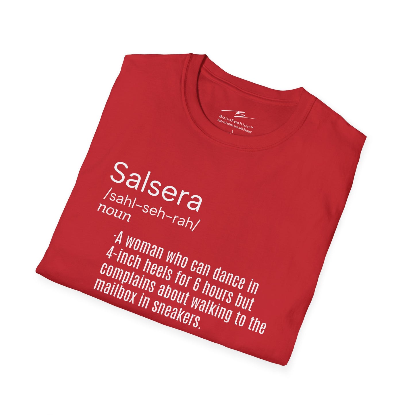 SALSERA Definition T-Shirt | Funny Salsa Dance Tee | High Heels vs Sneakers | Latin Dancing Humor | Women's Dancer Gift | Studio Daily Wear