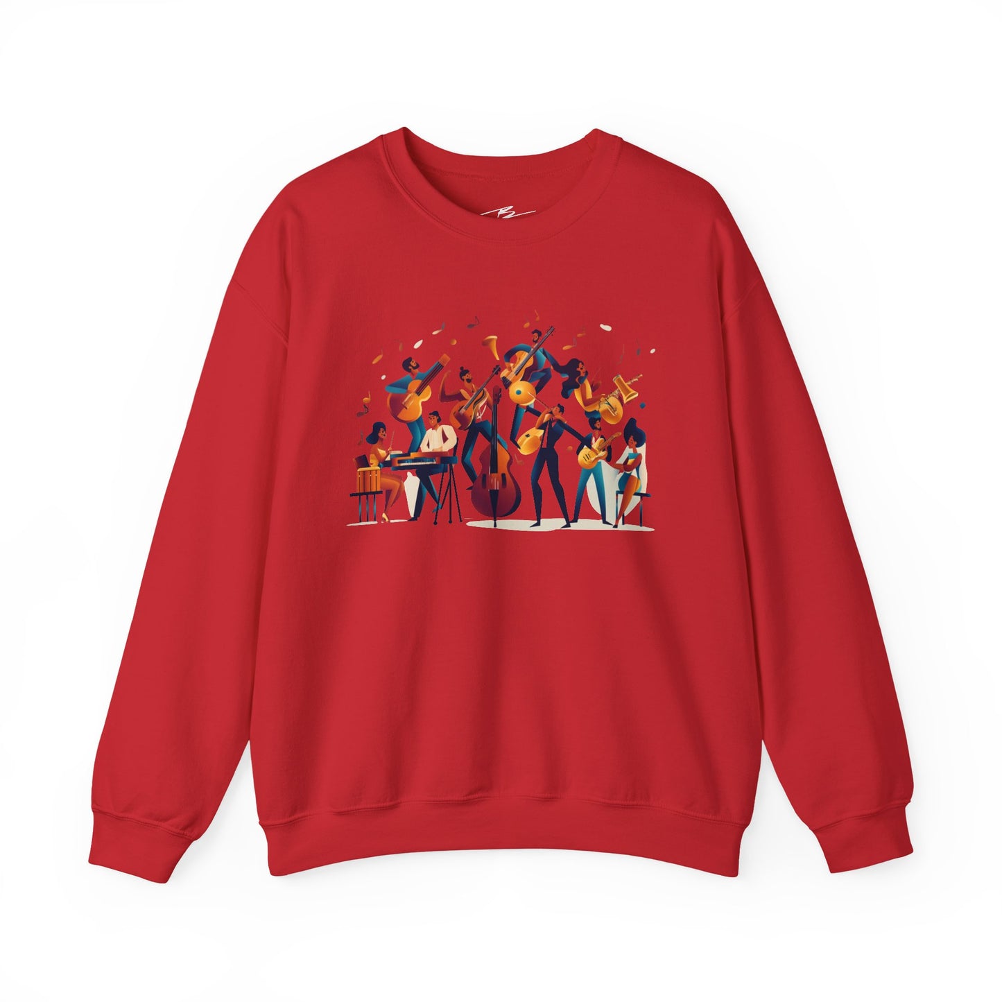 Salsa Orchestra Band Sweatshirt | Modern Music Art | Latin Jazz Illustration | Musician Dancer Gift | BailaFashion Comfy Couple Casual Wear