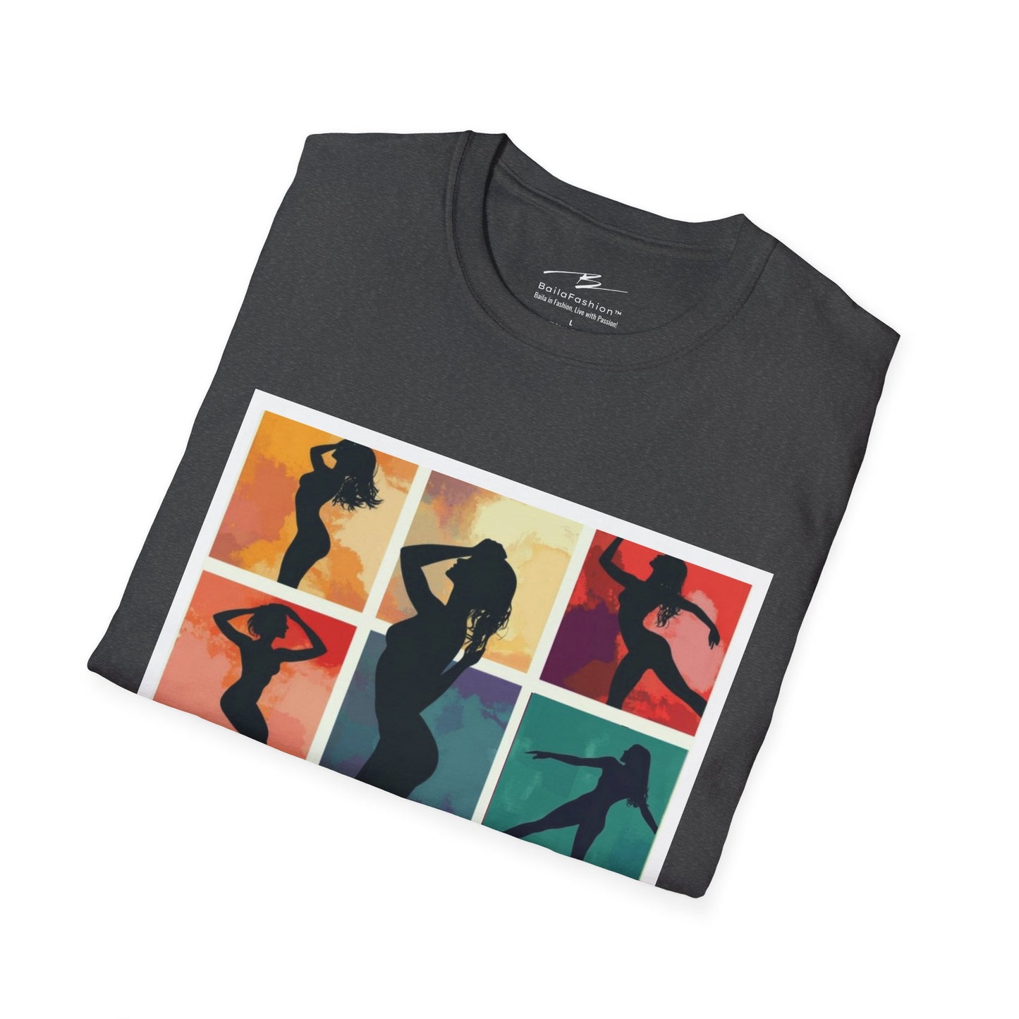 Dance Silhouette Grid T-Shirt | Colorful Dancer Collage Tee | Modern Dance Art | Contemporary Ballet Jazz Hip-Hop | Vibrant Dance Shirt