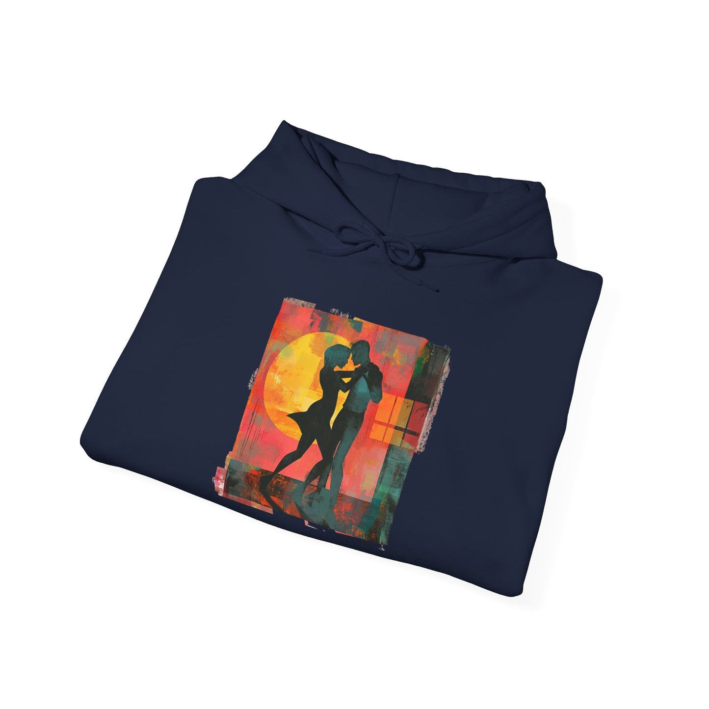 Sunset Connection Hoodie | Latin Dance Silhouette Art | Salsa Bachata Dancer Gift | Vibrant Dance Embrace | BailaFashion Dance Lifestyle