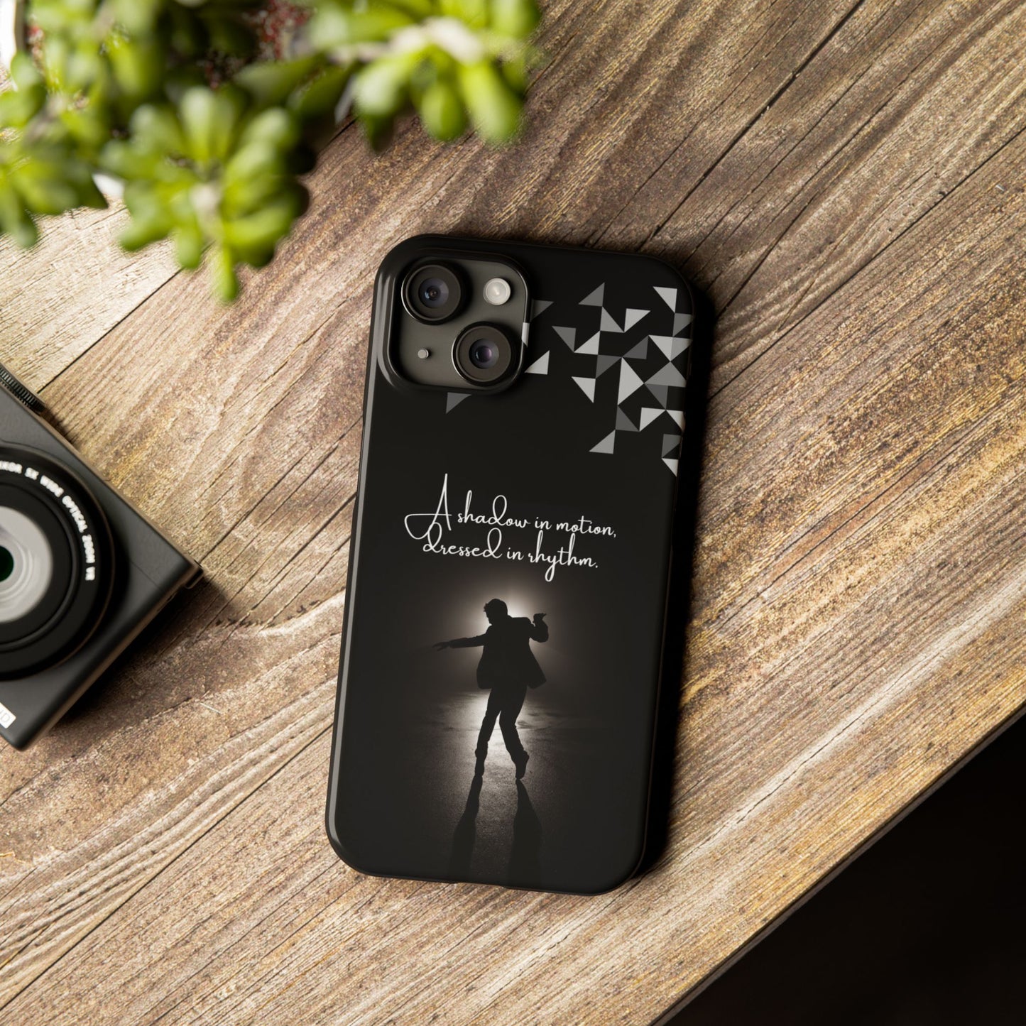 Shadow Dancer iPhone Case | Rhythm in Motion Art | Geometric Dance Silhouette | BailaFashion Dance Lifestyle