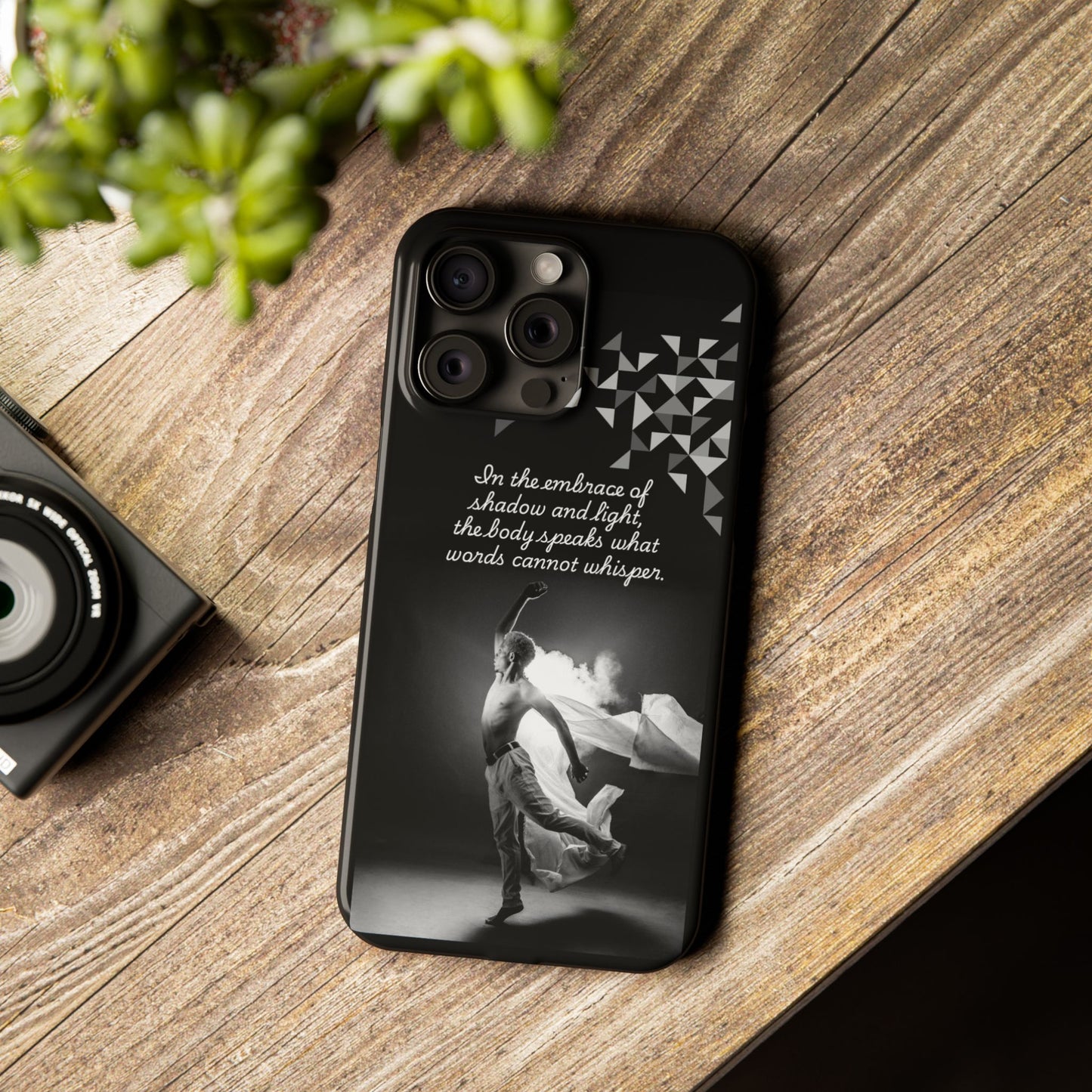 Whispered Motion iPhone Case | Shadow & Light Dance Art | Poetic Movement Design | Dance Lifestyle | BailaFashion