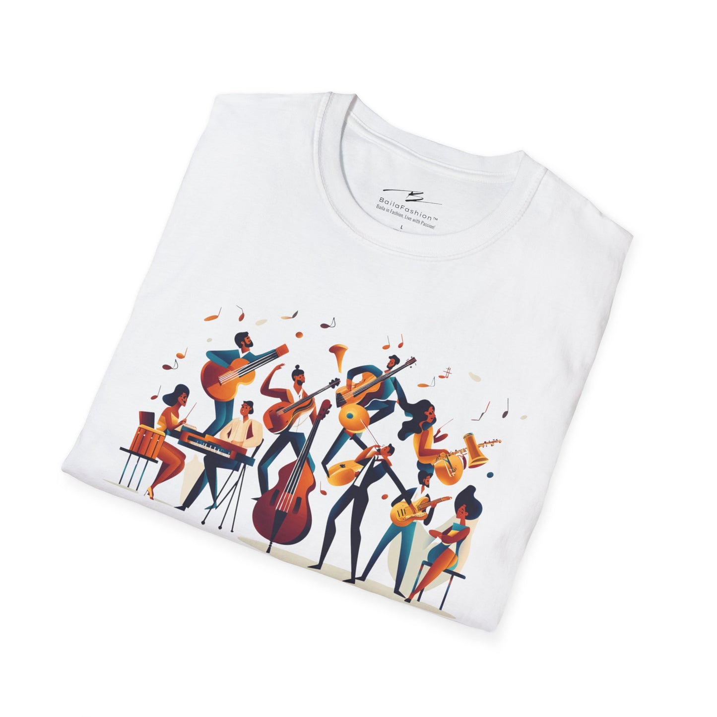 Salsa Orchestra T-Shirt | Latin Band Illustration | Musician Dance Art | Unisex Vibrant Music Tee | Studio Practice Wear | Dance Lifestyle