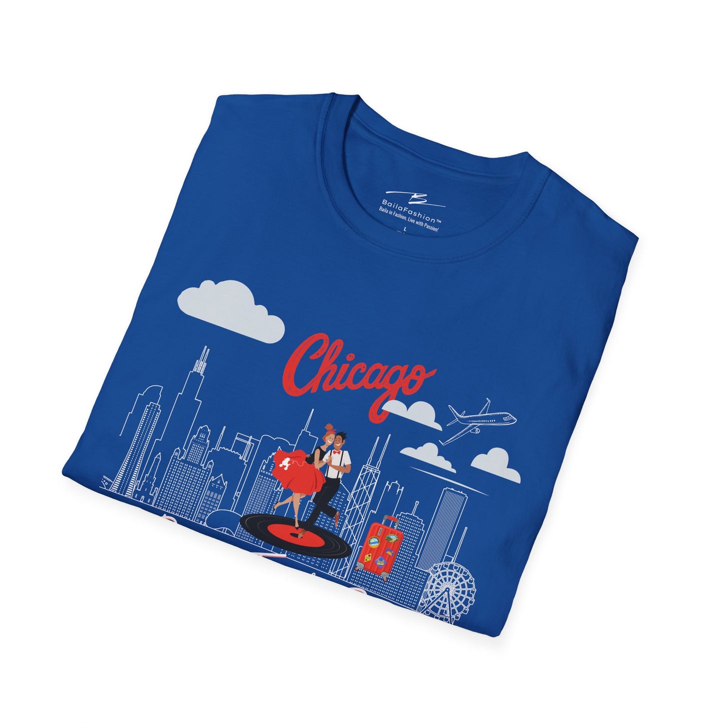 Chicago Dance Travel Repeat T-shirt | Windy City Latin Dance | Chi-town Salsa Bachata | Dance Congress Gift | BailaFashion Dance Lifestyle