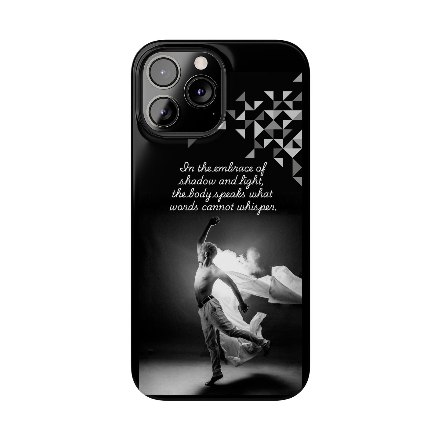 Whispered Motion iPhone Case | Shadow & Light Dance Art | Poetic Movement Design | Dance Lifestyle | BailaFashion