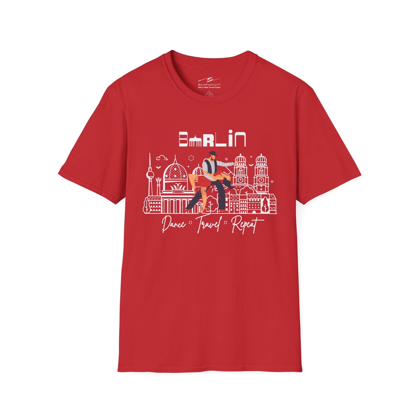Berlin Dance Travel Repeat T-Shirt | Salsa Bachata Lovers Tee | Dance Lifestyle Shirt for Classes Socials Festivals | Matching Couple Tops