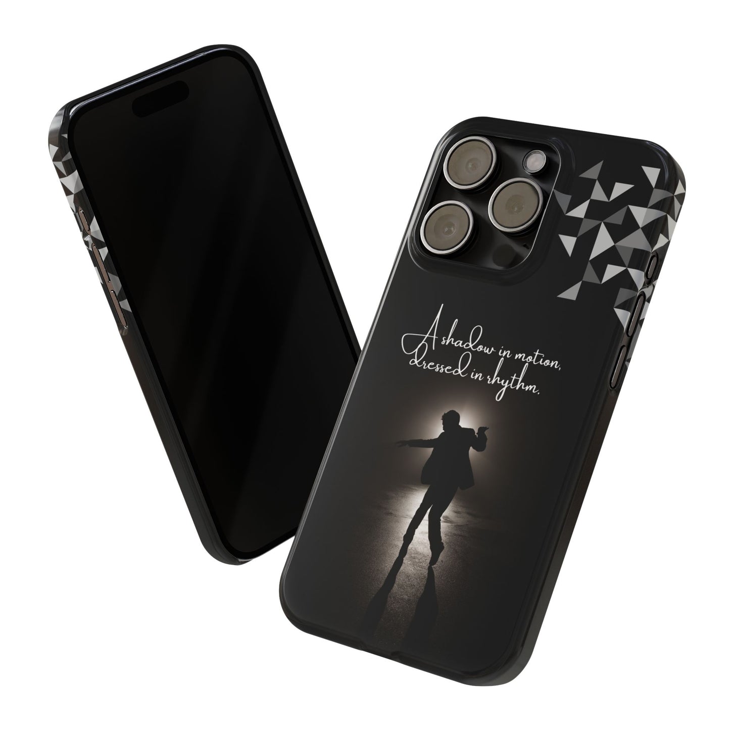 Shadow Dancer iPhone Case | Rhythm in Motion Art | Geometric Dance Silhouette | BailaFashion Dance Lifestyle