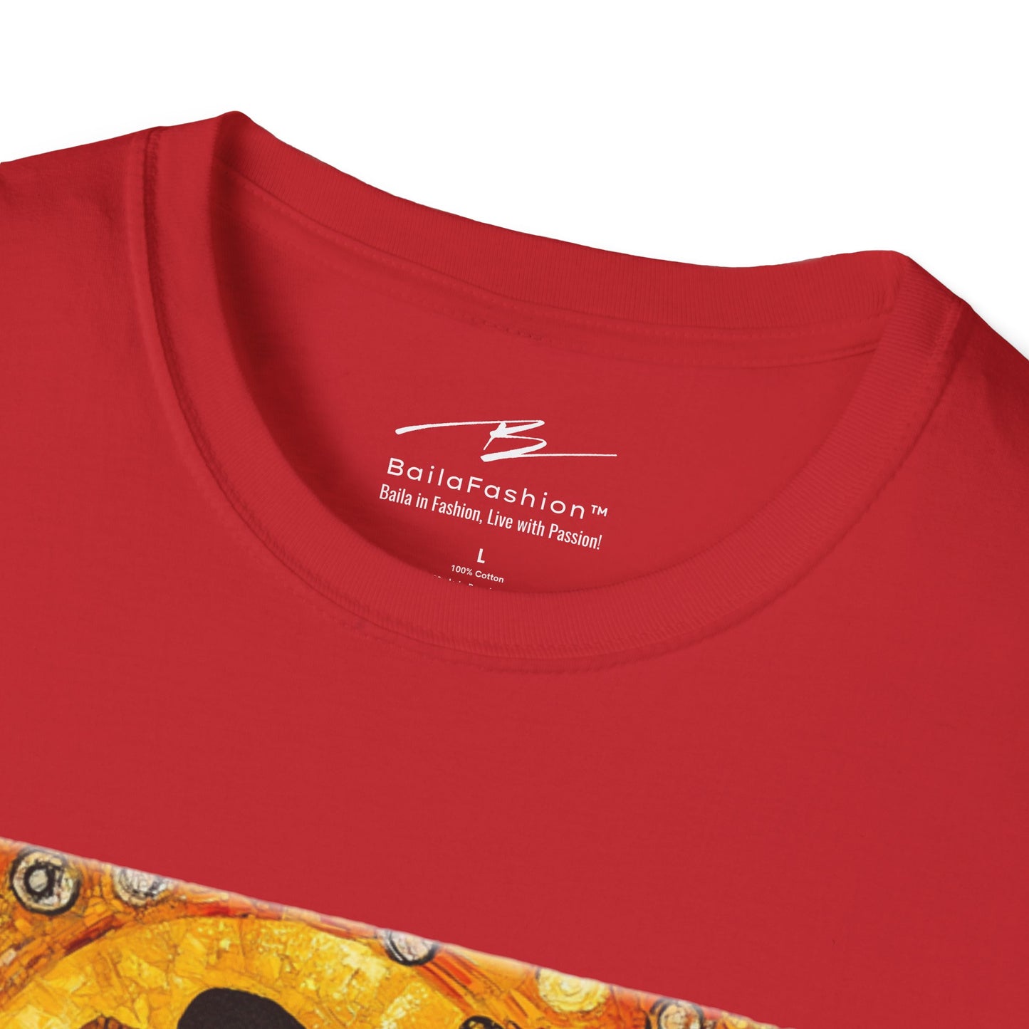 Golden Rhythms Art T-Shirt | Klimt-Inspired Latin Dance Art | Salsa Bachata Couple | Dance Lifestyle StreetWear | BailaFashion Casual Wear