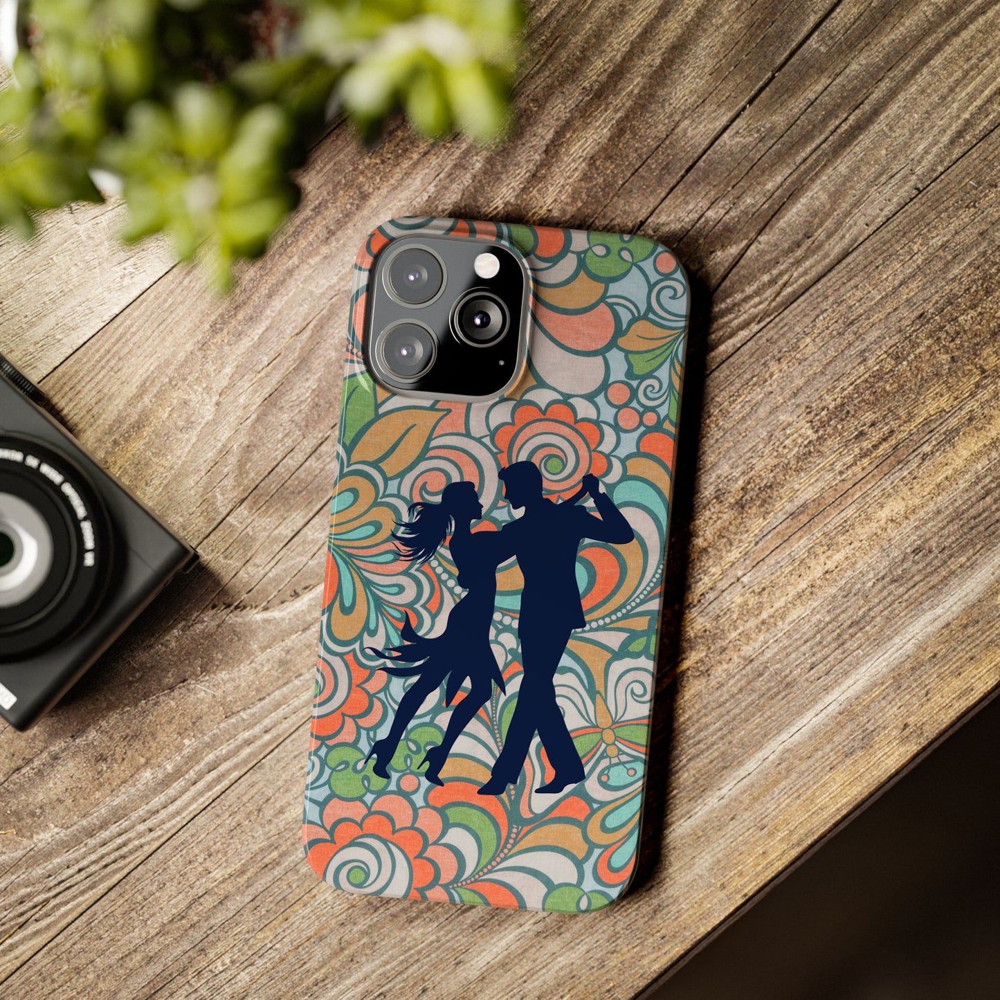 Retro Paisley iPhone Case | Latin Dance Couple | Vintage Salsa Art | Floral Dance Design | BailaFashion Dance Lifestyle