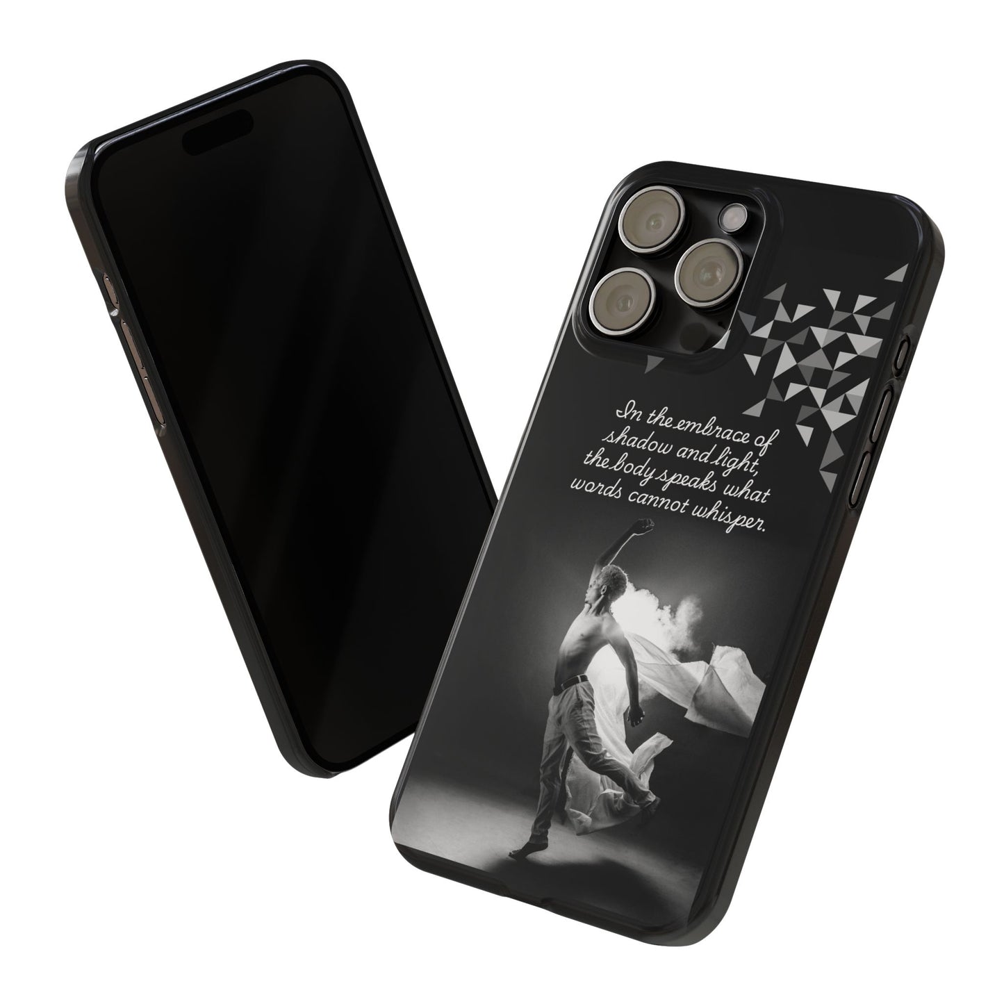 Whispered Motion iPhone Case | Shadow & Light Dance Art | Poetic Movement Design | Dance Lifestyle | BailaFashion