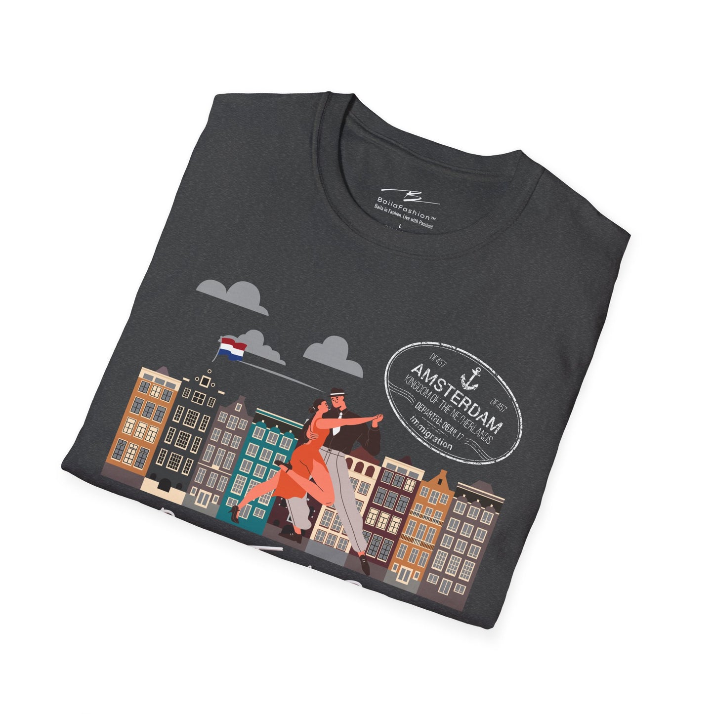 Amsterdam Dance Travel Repeat T-Shirt | Salsa Bachata Lovers Tee | Dance Lifestyle Shirt 4 Classes Socials Festivals | Matching Couple Tops