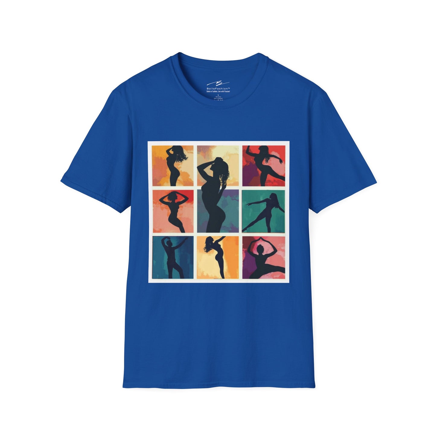 Dance Silhouette Grid T-Shirt | Colorful Dancer Collage Tee | Modern Dance Art | Contemporary Ballet Jazz Hip-Hop | Vibrant Dance Shirt