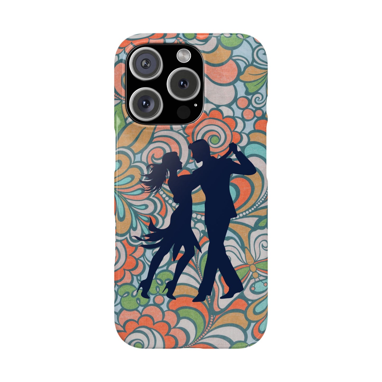 Retro Paisley iPhone Case | Latin Dance Couple | Vintage Salsa Art | Floral Dance Design | BailaFashion Dance Lifestyle