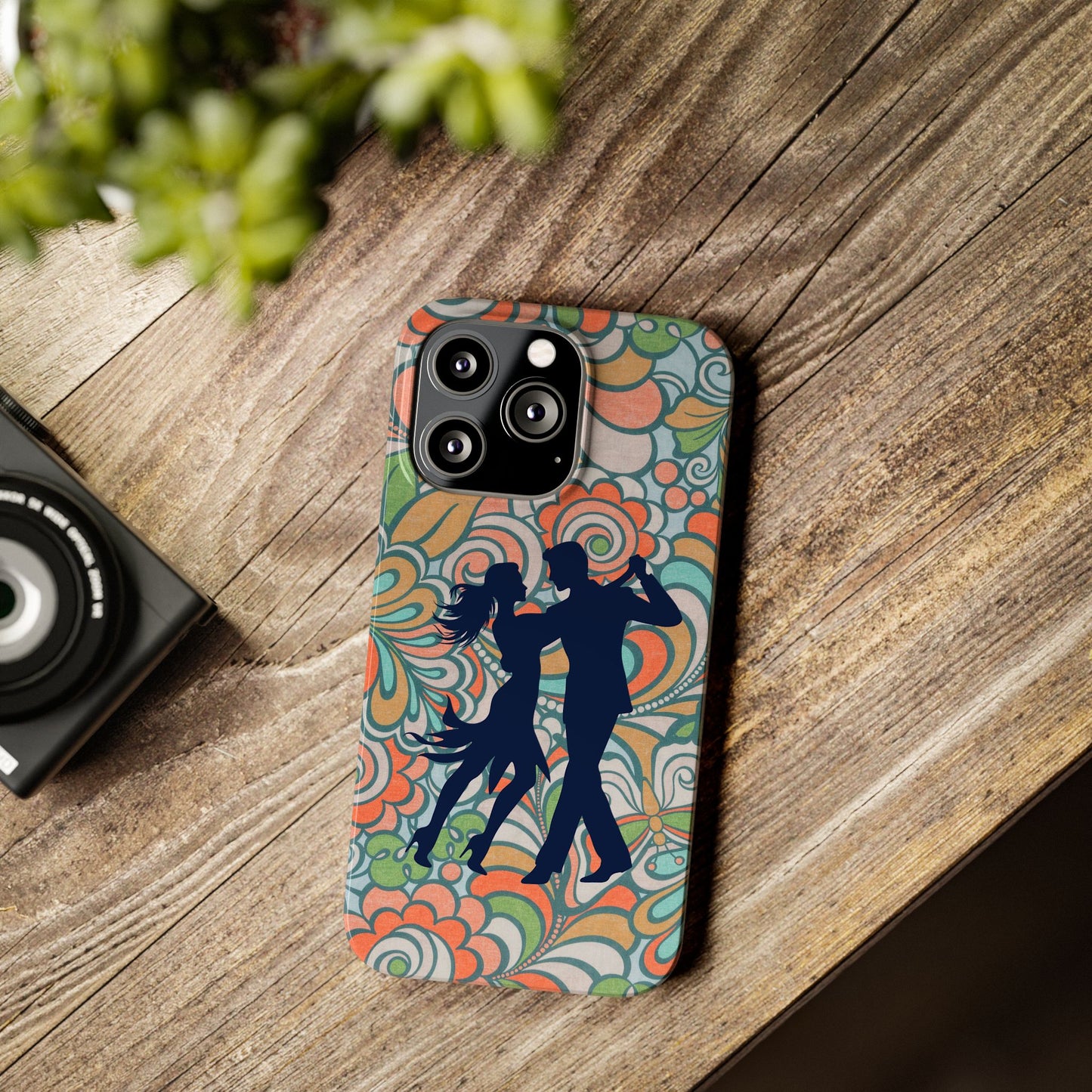 Retro Paisley iPhone Case | Latin Dance Couple | Vintage Salsa Art | Floral Dance Design | BailaFashion Dance Lifestyle