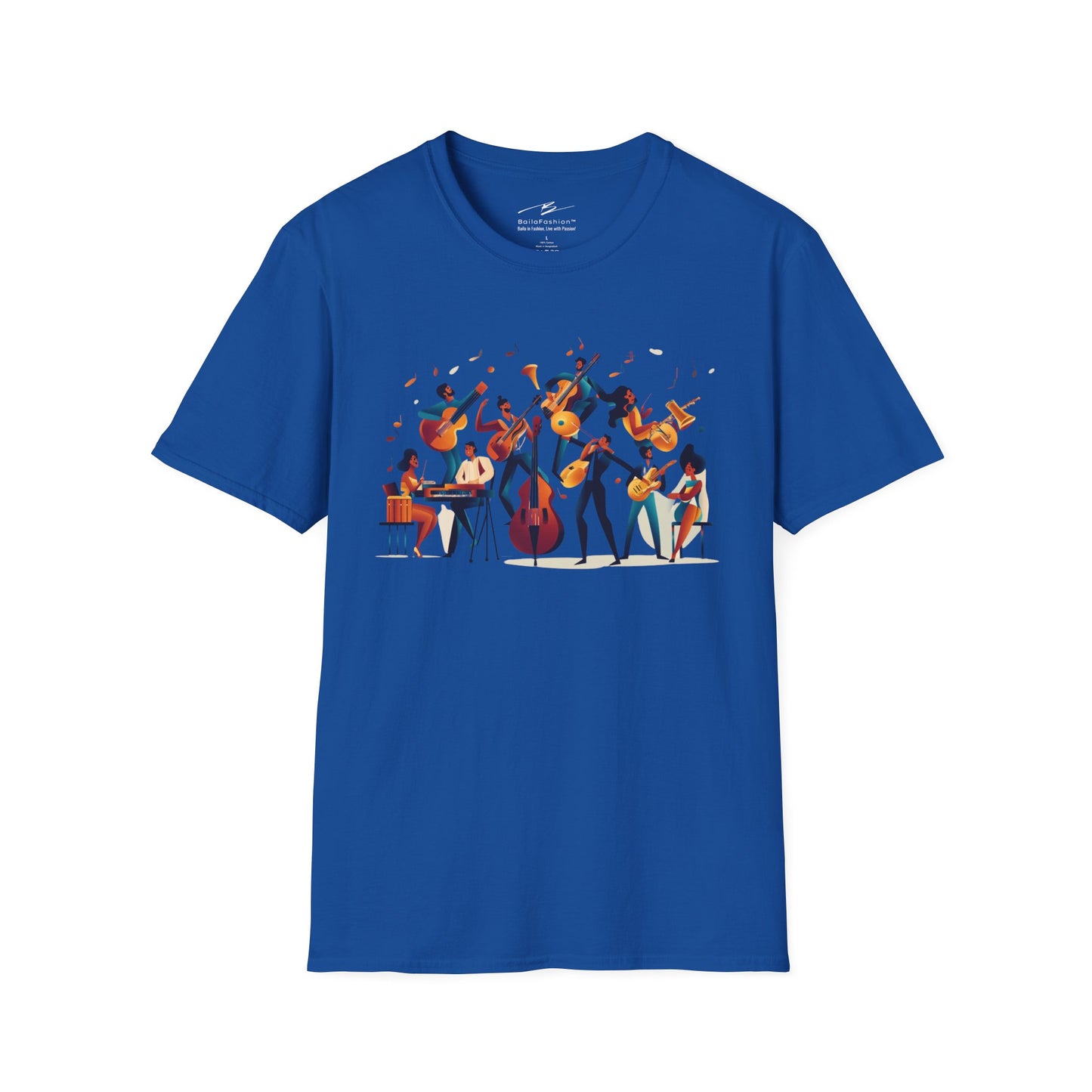 Salsa Orchestra T-Shirt | Latin Band Illustration | Musician Dance Art | Unisex Vibrant Music Tee | Studio Practice Wear | Dance Lifestyle