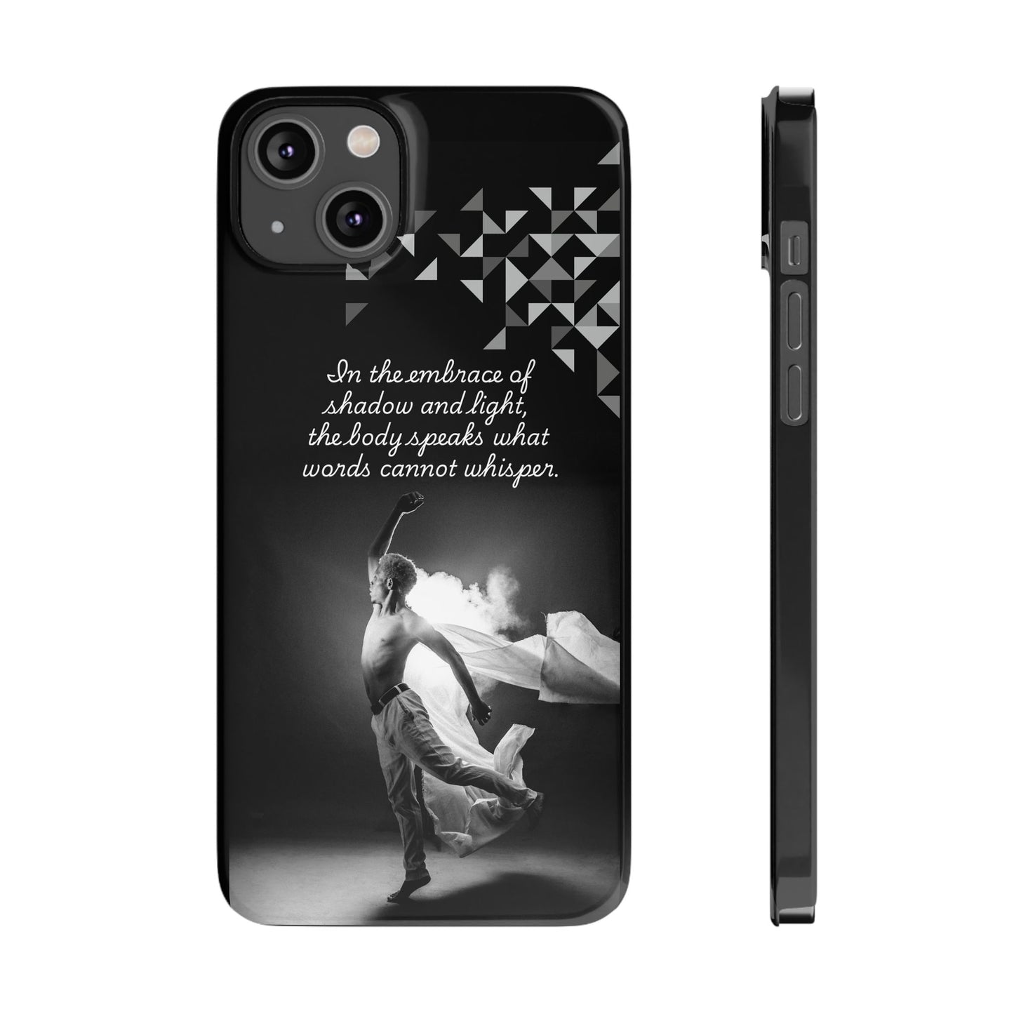 Whispered Motion iPhone Case | Shadow & Light Dance Art | Poetic Movement Design | Dance Lifestyle | BailaFashion