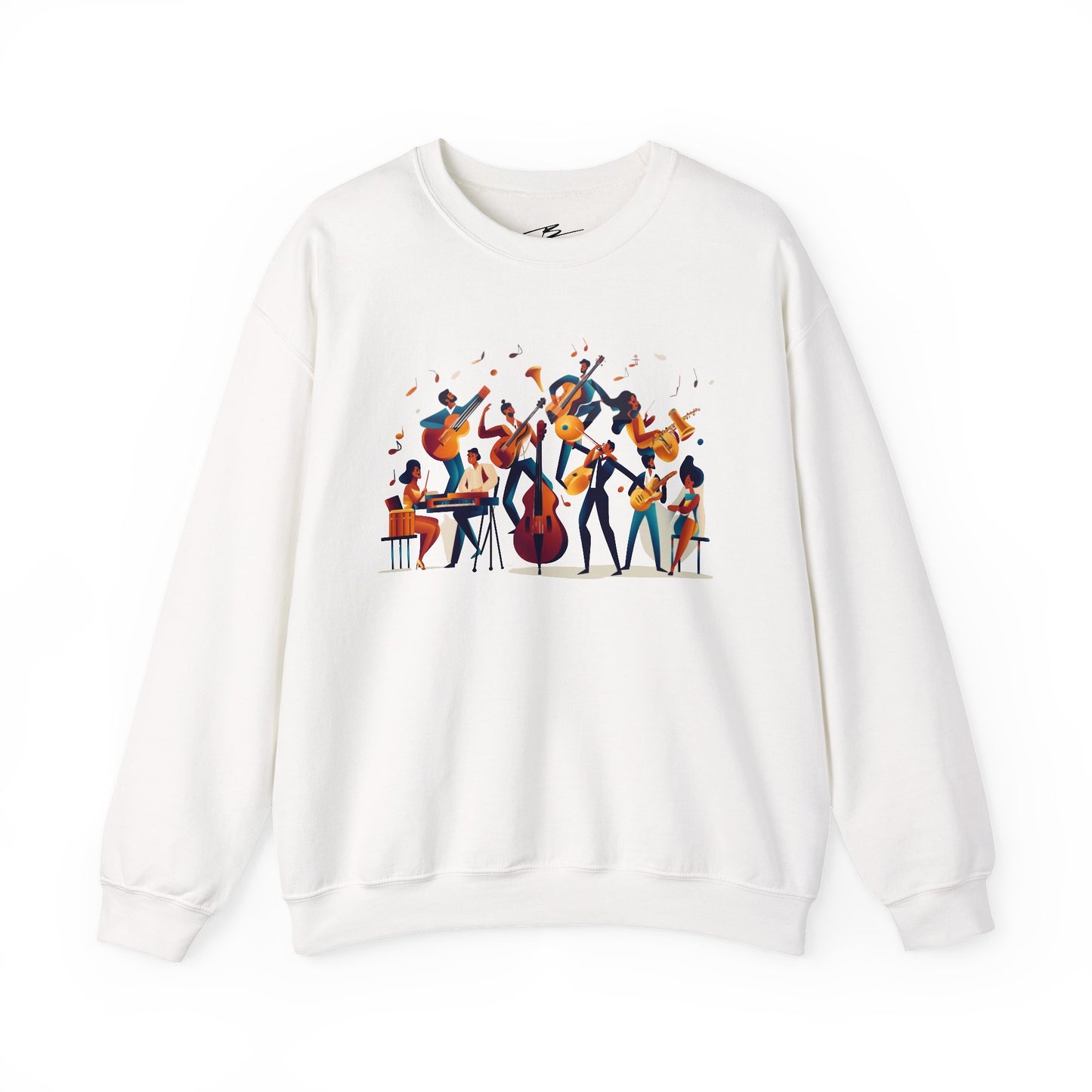 Salsa Orchestra Band Sweatshirt | Modern Music Art | Latin Jazz Illustration | Musician Dancer Gift | BailaFashion Comfy Couple Casual Wear