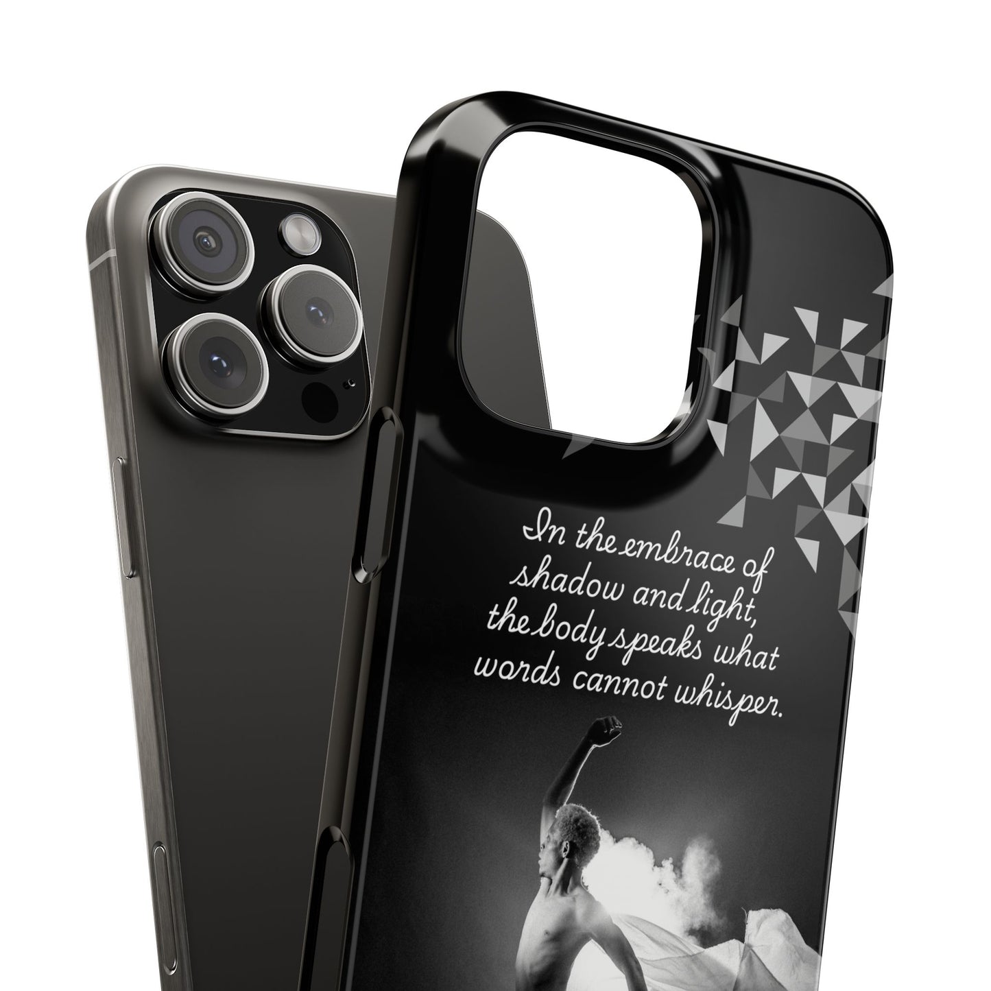 Whispered Motion iPhone Case | Shadow & Light Dance Art | Poetic Movement Design | Dance Lifestyle | BailaFashion