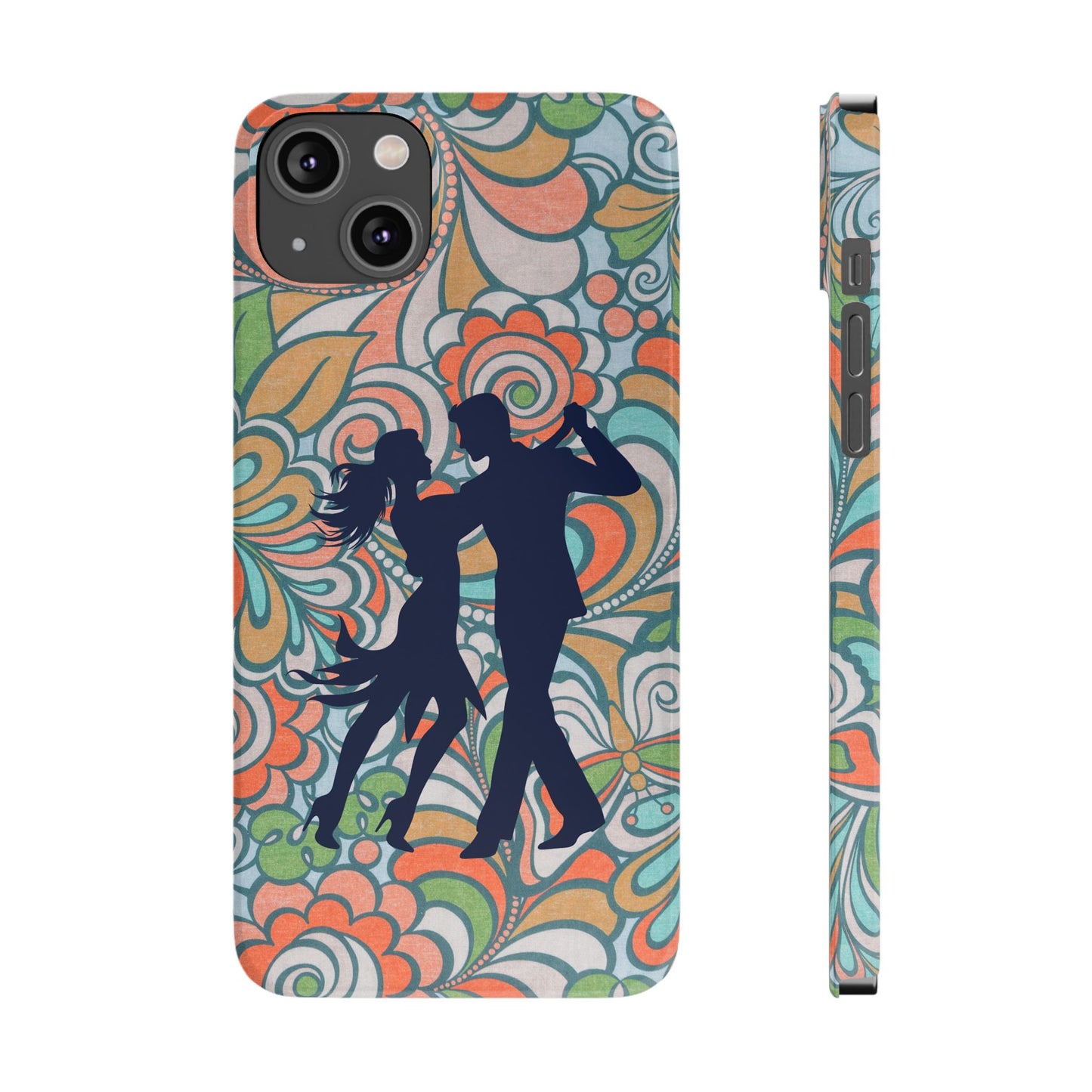 Retro Paisley iPhone Case | Latin Dance Couple | Vintage Salsa Art | Floral Dance Design | BailaFashion Dance Lifestyle