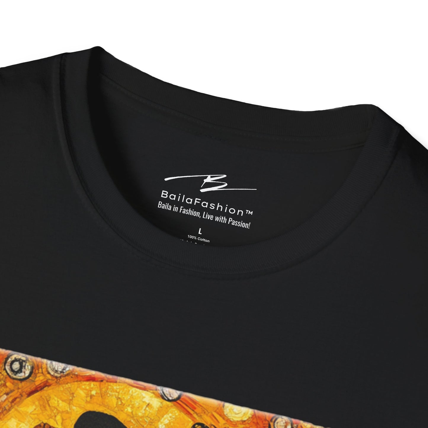 Golden Rhythms Art T-Shirt | Klimt-Inspired Latin Dance Art | Salsa Bachata Couple | Dance Lifestyle StreetWear | BailaFashion Casual Wear