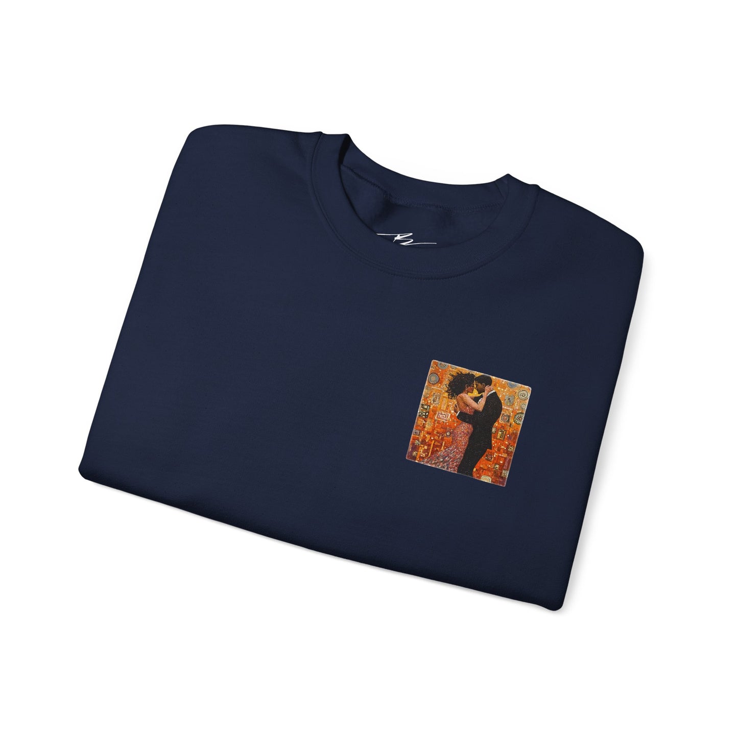 Amber Embrace Art Sweatshirt | Klimt Inspired Latin Dance | Salsa Bachata | Unisex Crewneck | Dance Practice Wear | BailaFashion Streewear
