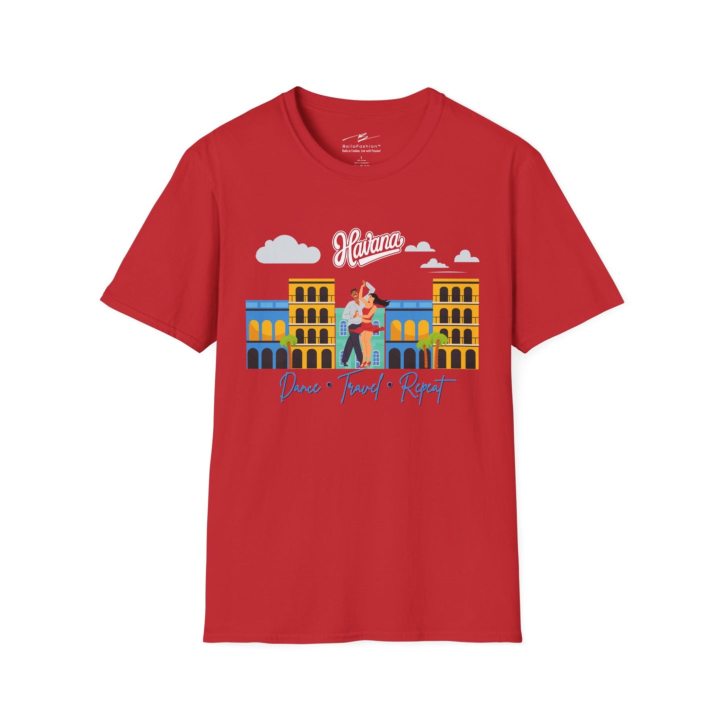 London Dance Travel Repeat T-Shirt | British Latin Dancers Big Ben Tee | Class Practice Matching Couple Tops | BailaFashion Dance Lifestyle