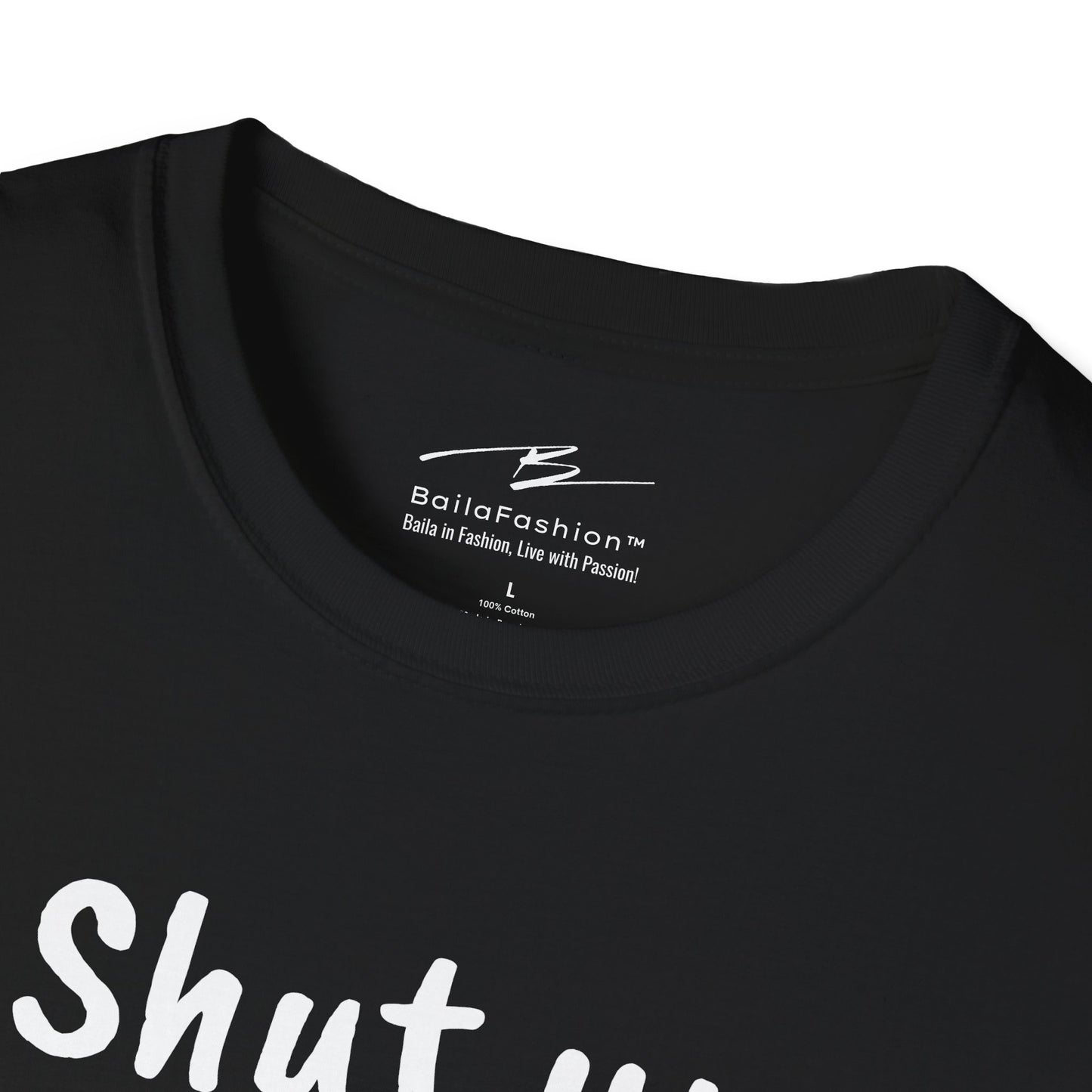 Shut Up and LEAD! T-Shirt | Follower's Dance Humor N Attitude | Smart Ass Back Print | Salsa Bachata Couple Tee | BailaFashion Streetwear