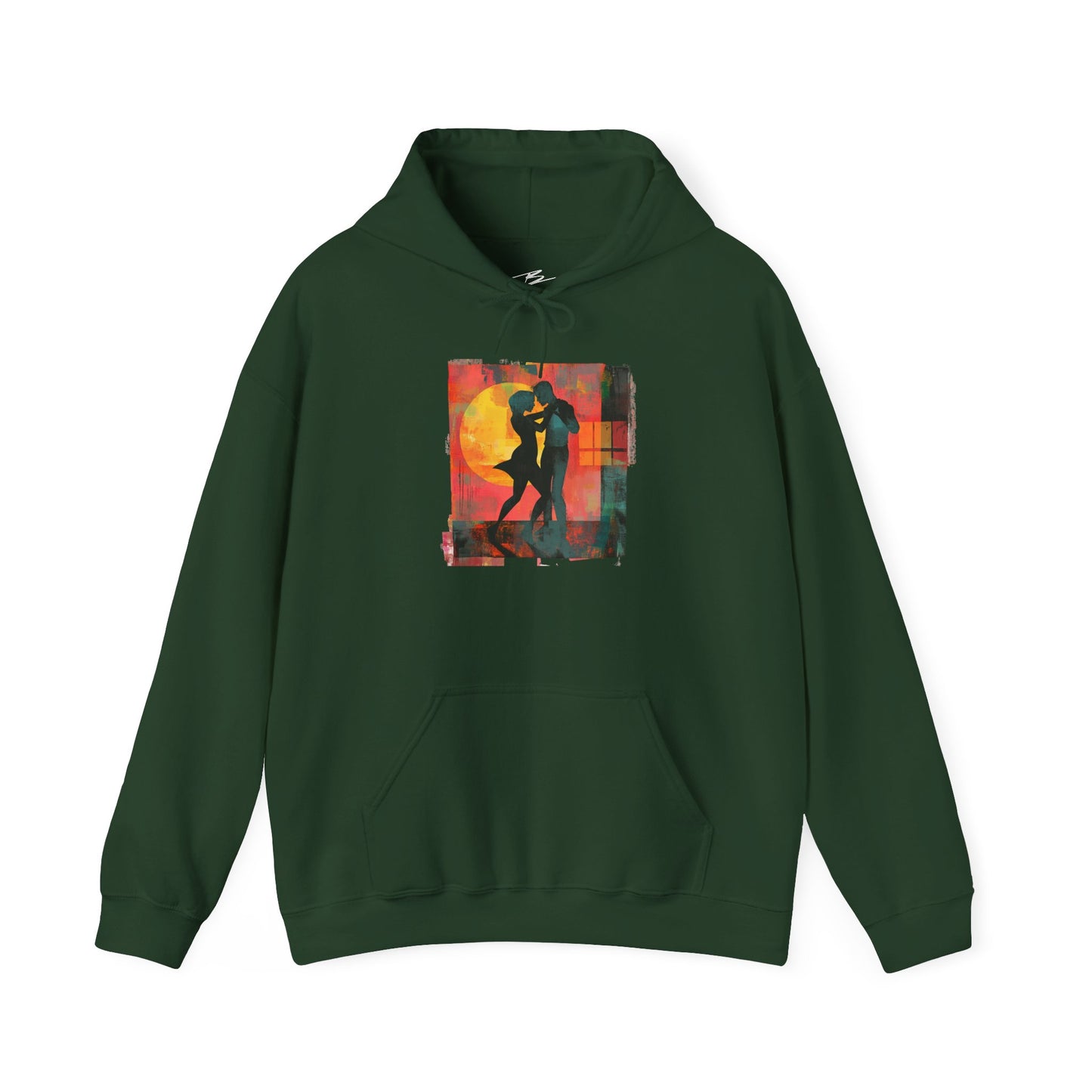 Sunset Connection Hoodie | Latin Dance Silhouette Art | Salsa Bachata Dancer Gift | Vibrant Dance Embrace | BailaFashion Dance Lifestyle