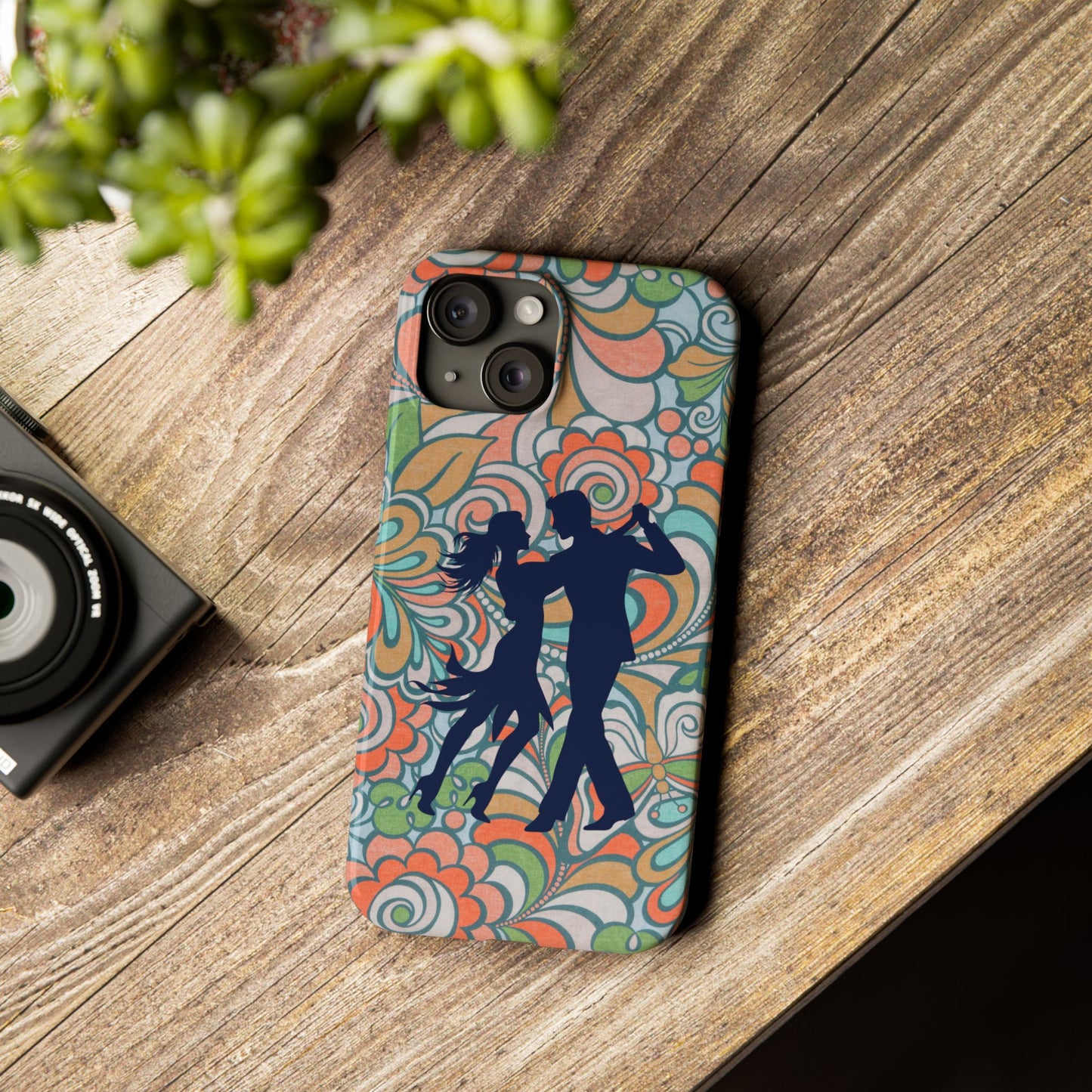 Retro Paisley iPhone Case | Latin Dance Couple | Vintage Salsa Art | Floral Dance Design | BailaFashion Dance Lifestyle