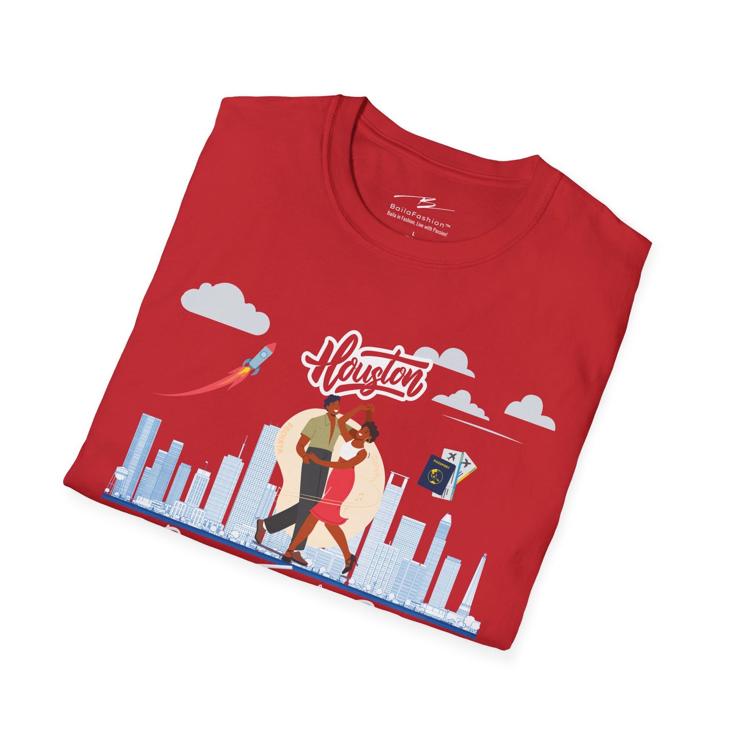 Houston Dance Travel Repeat T-shirt | Space City Latin Dance | Texas Salsa Bachata | Southern Dance Congress Gift | BailaFashion Lifestyle
