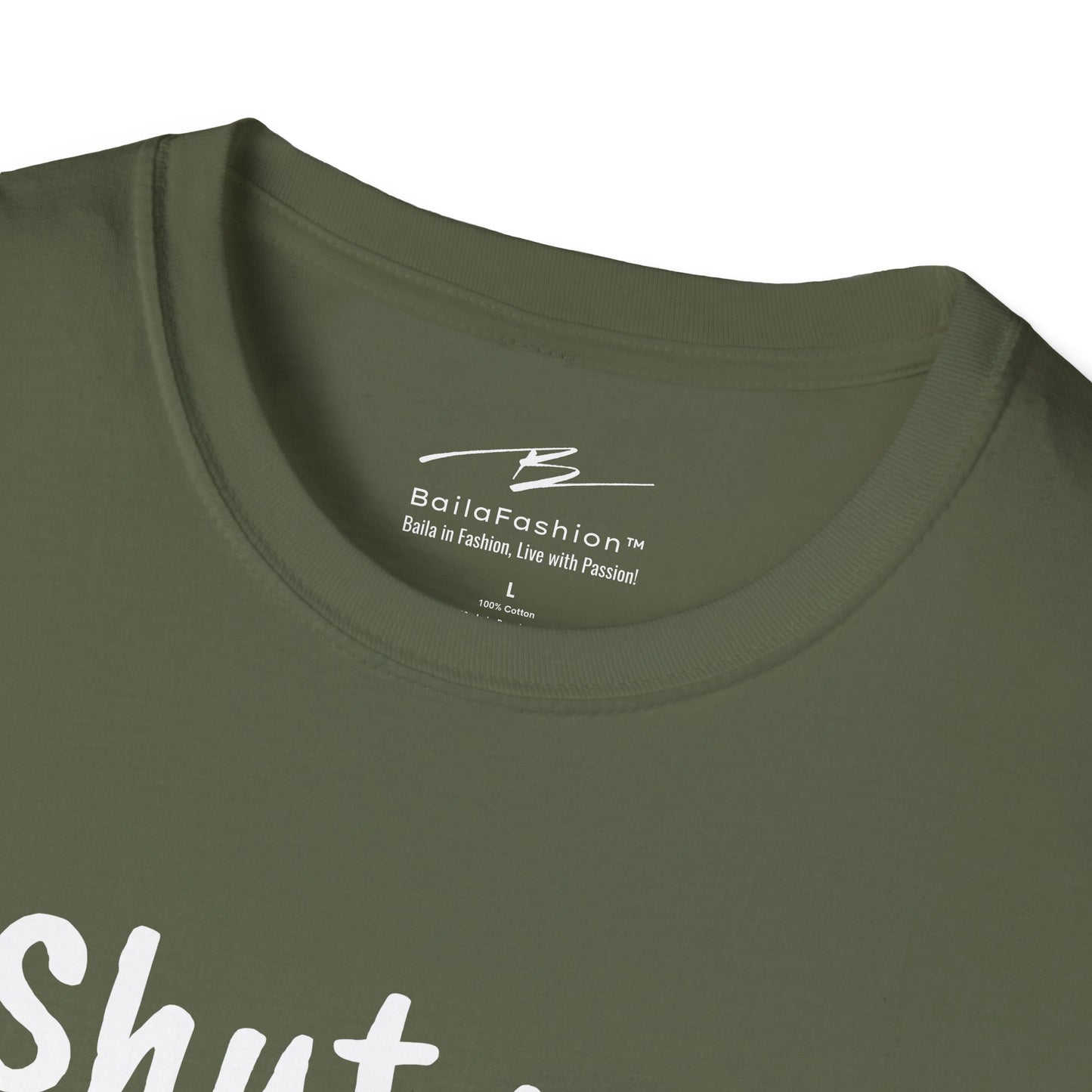 Shut Up and FOLLOW! T-Shirt | Leader's Dance Humor N Attitude | Bad Ass Back Print | Salsa Bachata Streetwear | Playful Couple Tee