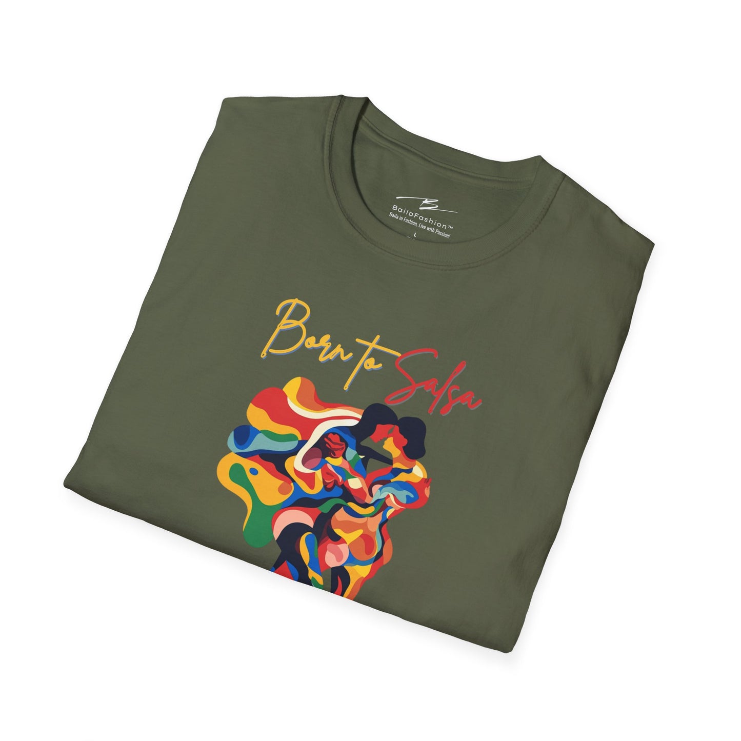 Born To Salsa Forced To Work T-Shirt | Latin Dance Tee | Vibrant Salsa Dancer Shirt | Funny Dance Gift | Colorful Dance Apparel | Daily Wear