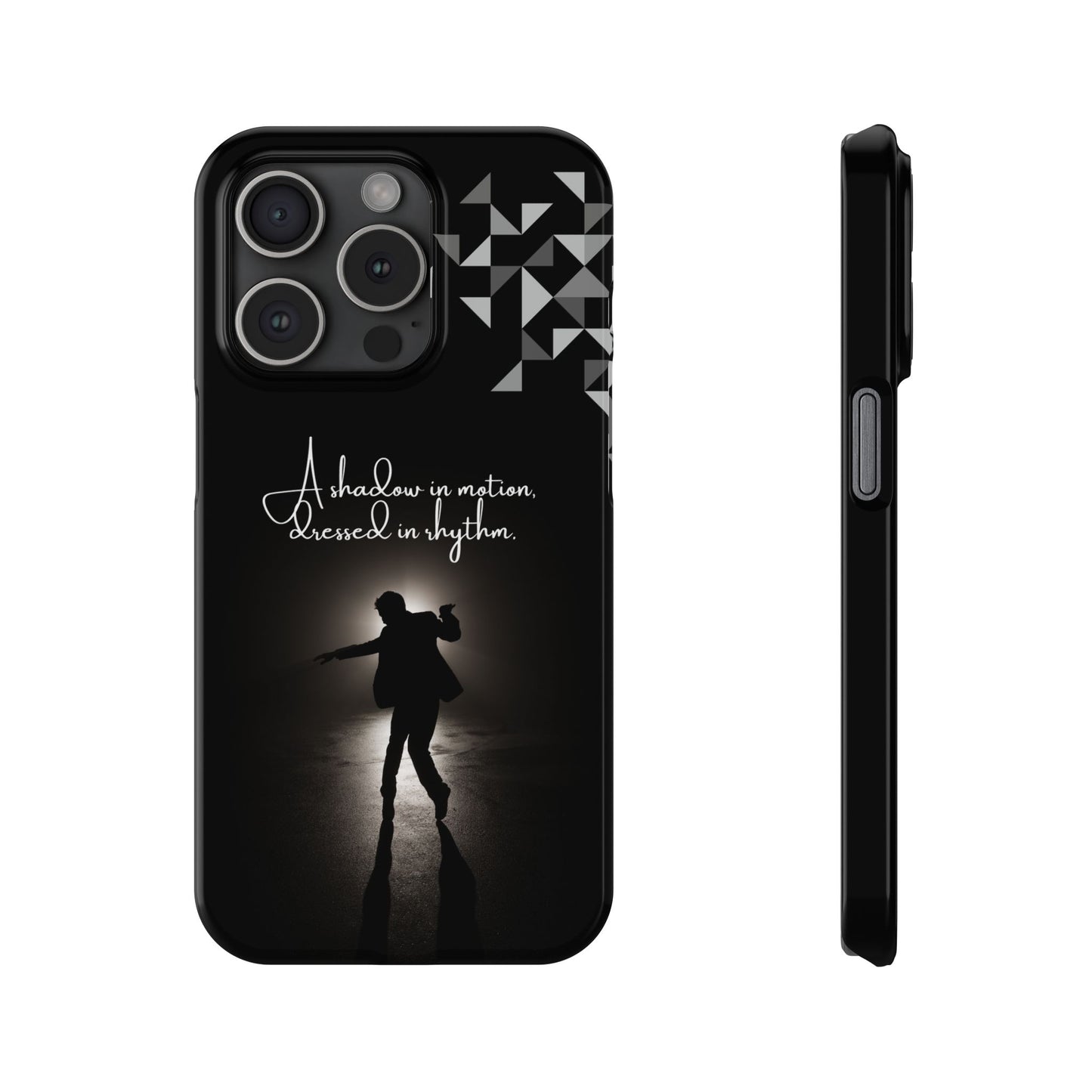 Shadow Dancer iPhone Case | Rhythm in Motion Art | Geometric Dance Silhouette | BailaFashion Dance Lifestyle