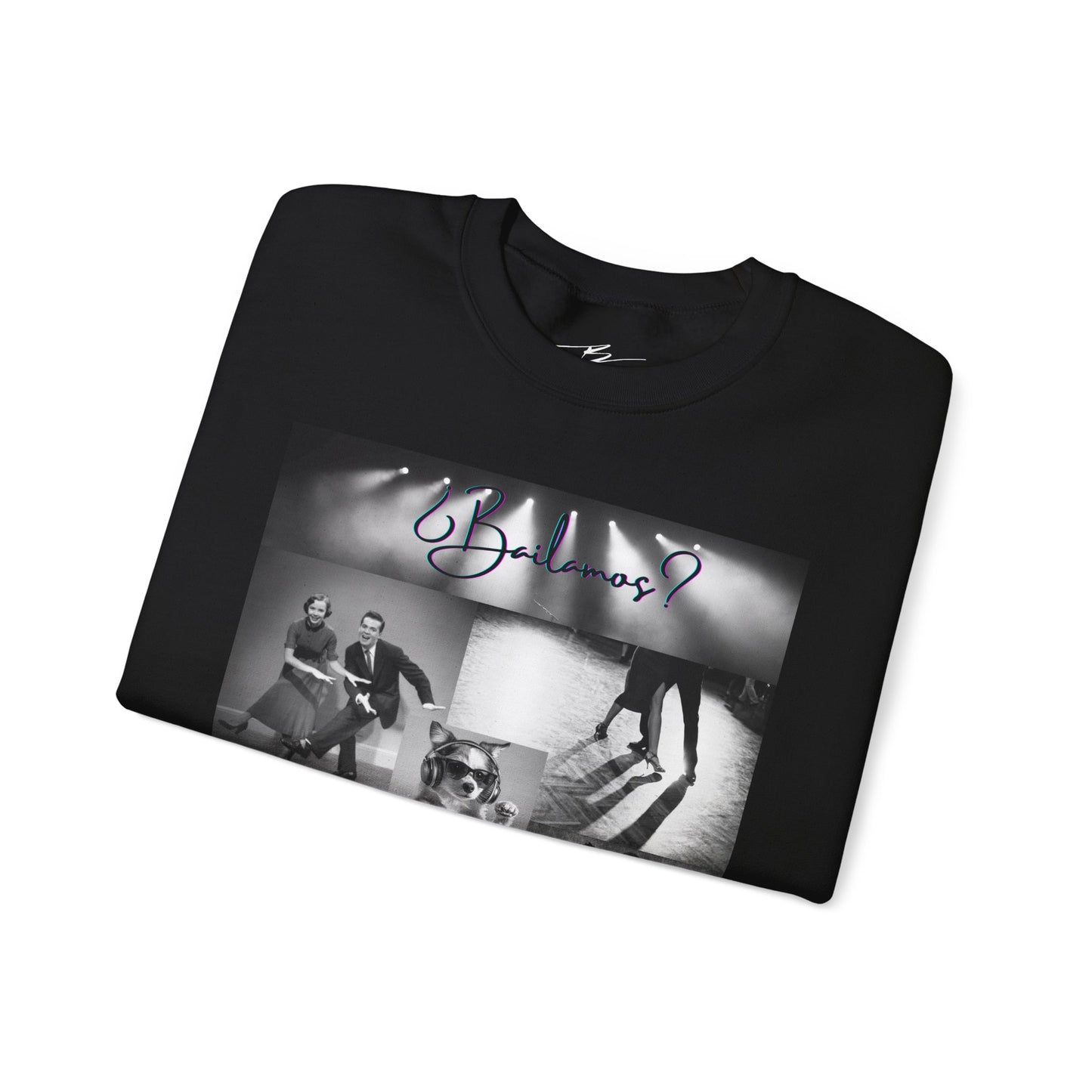 Bailamos Dance Collage Sweatshirt | Vintage Latin Dance Scenes | DJ Dog Salsa Bachata Gift | Dance Class Wear | BailaFashion Practice Wear
