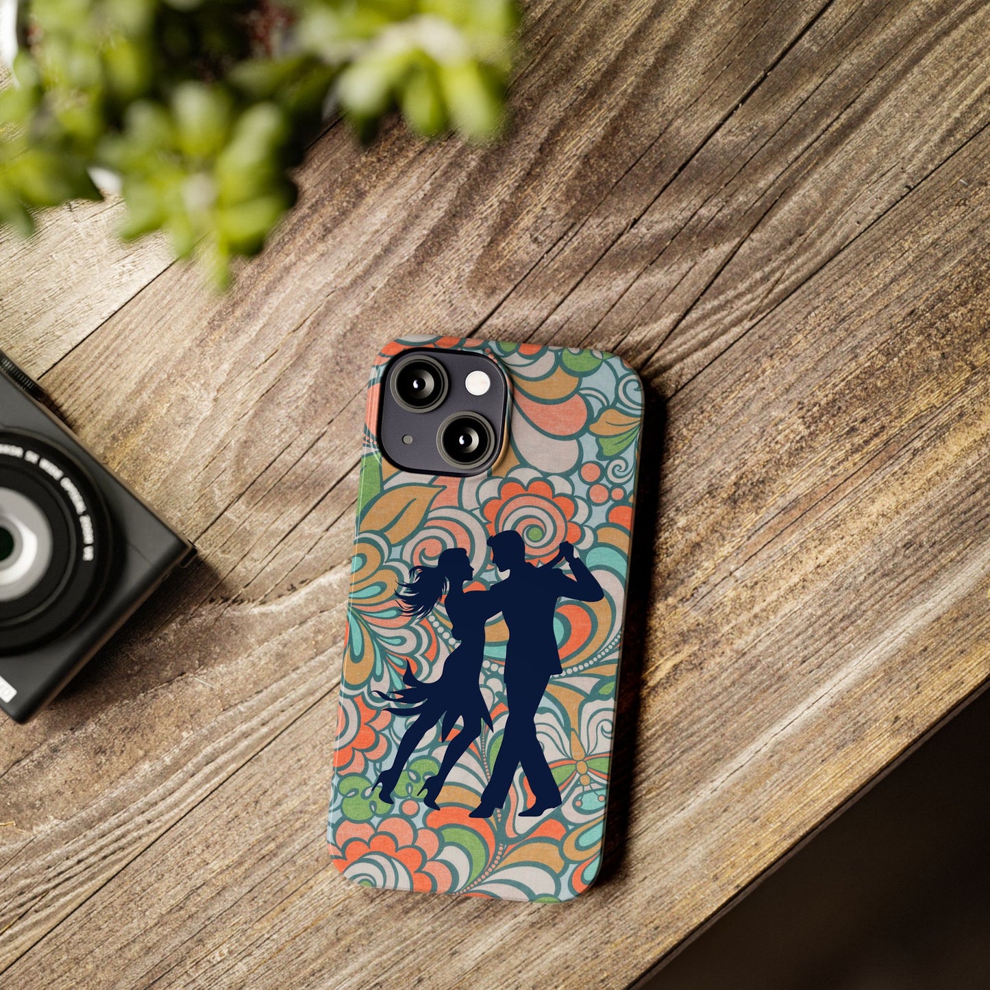 Retro Paisley iPhone Case | Latin Dance Couple | Vintage Salsa Art | Floral Dance Design | BailaFashion Dance Lifestyle