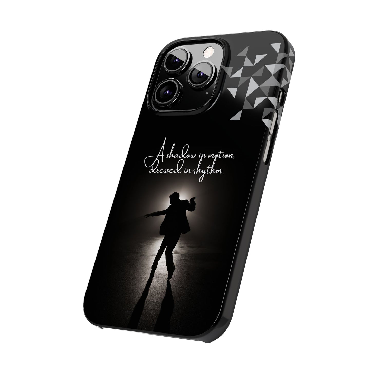 Shadow Dancer iPhone Case | Rhythm in Motion Art | Geometric Dance Silhouette | BailaFashion Dance Lifestyle