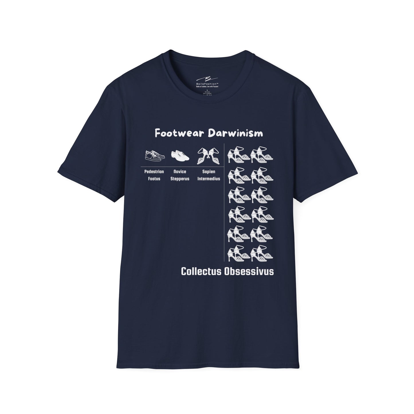 Footwear Darwinism T-Shirt | Dance Shoe Evolution | Latin Dancer Humor | Salsa Bachata Collection | Dance Lifestyle | Matching Couple Tops