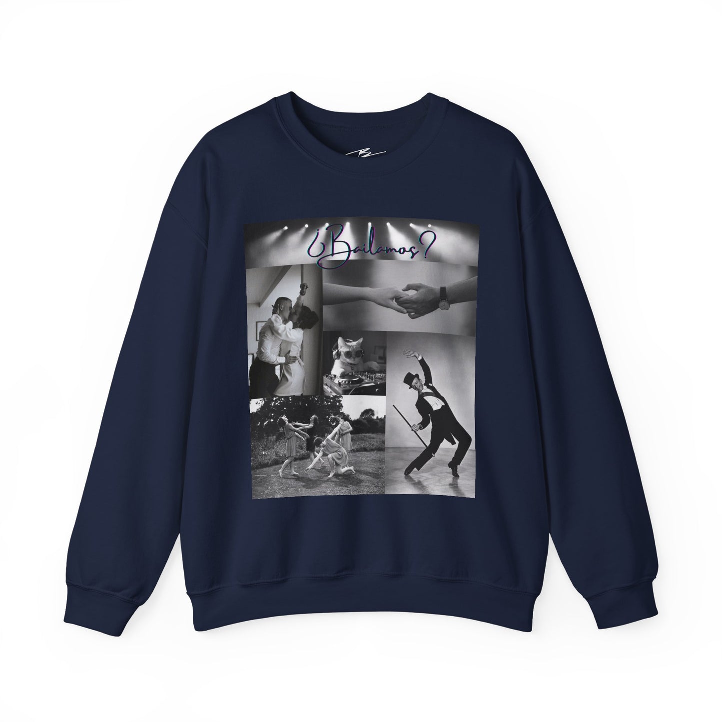 Bailamos Dance Collage Sweatshirt | Elegant Dance Couples | DJ Cat Latin Moments | Matching Couple Tops | Dance Lifestyle | Practice Wear