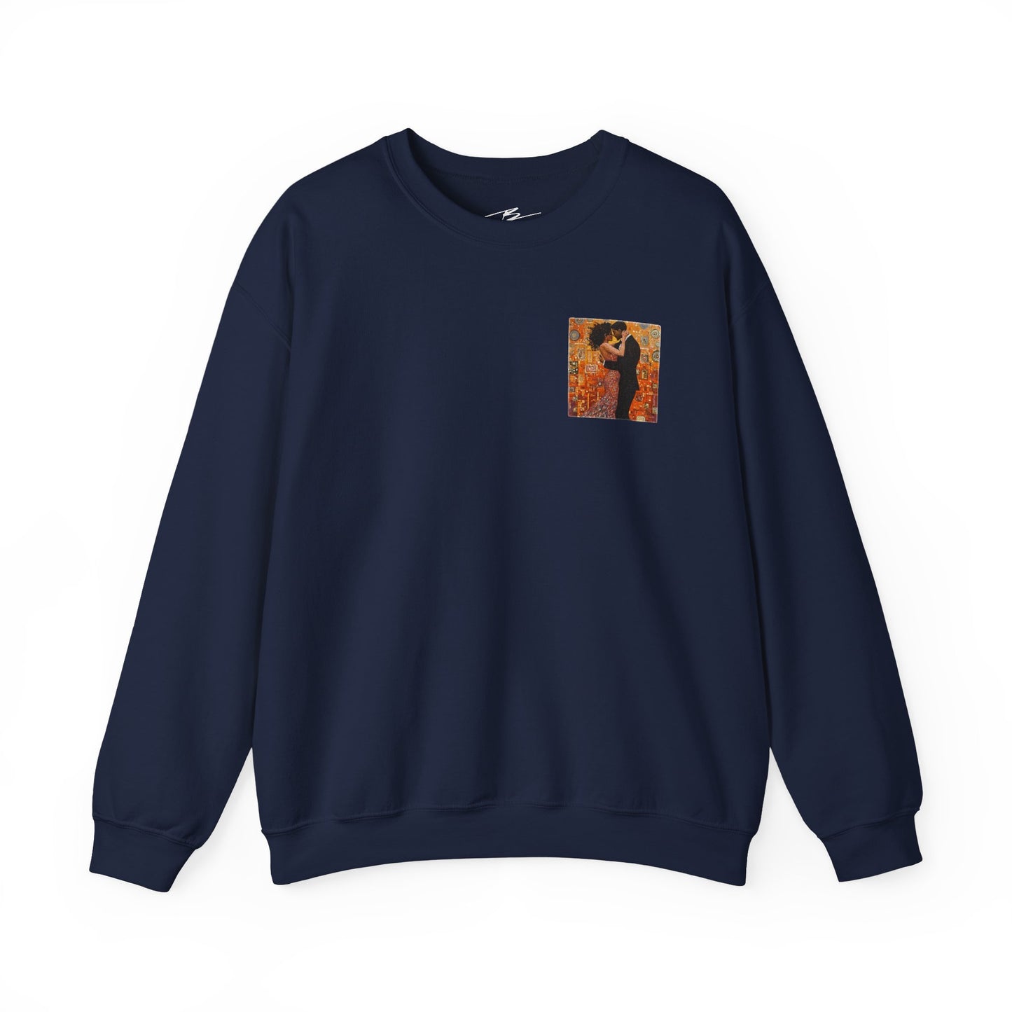 Amber Embrace Art Sweatshirt | Klimt Inspired Latin Dance | Salsa Bachata | Unisex Crewneck | Dance Practice Wear | BailaFashion Streewear